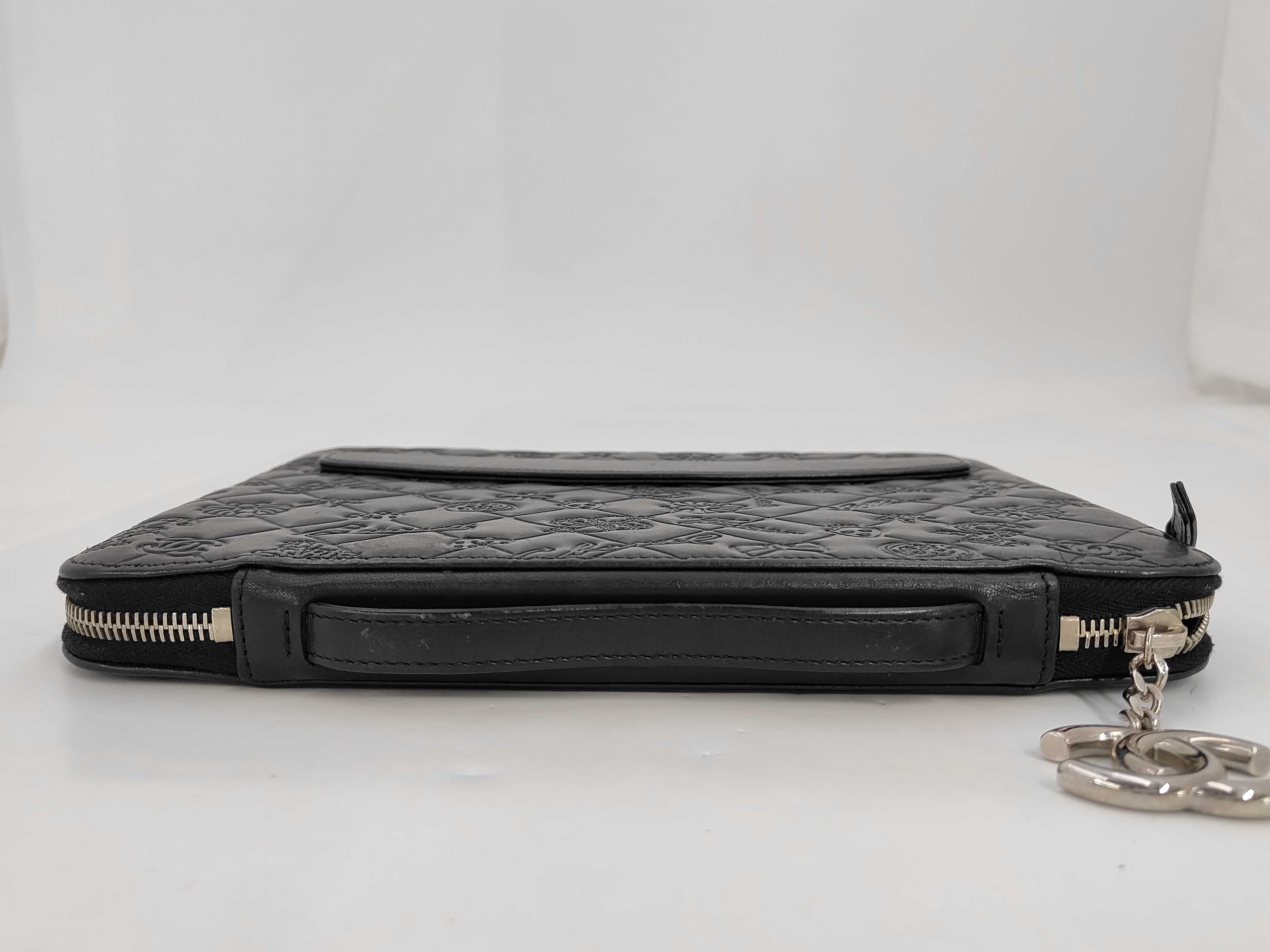 Tablet Case, Lambskin, Embossed, Black Bag — view 12