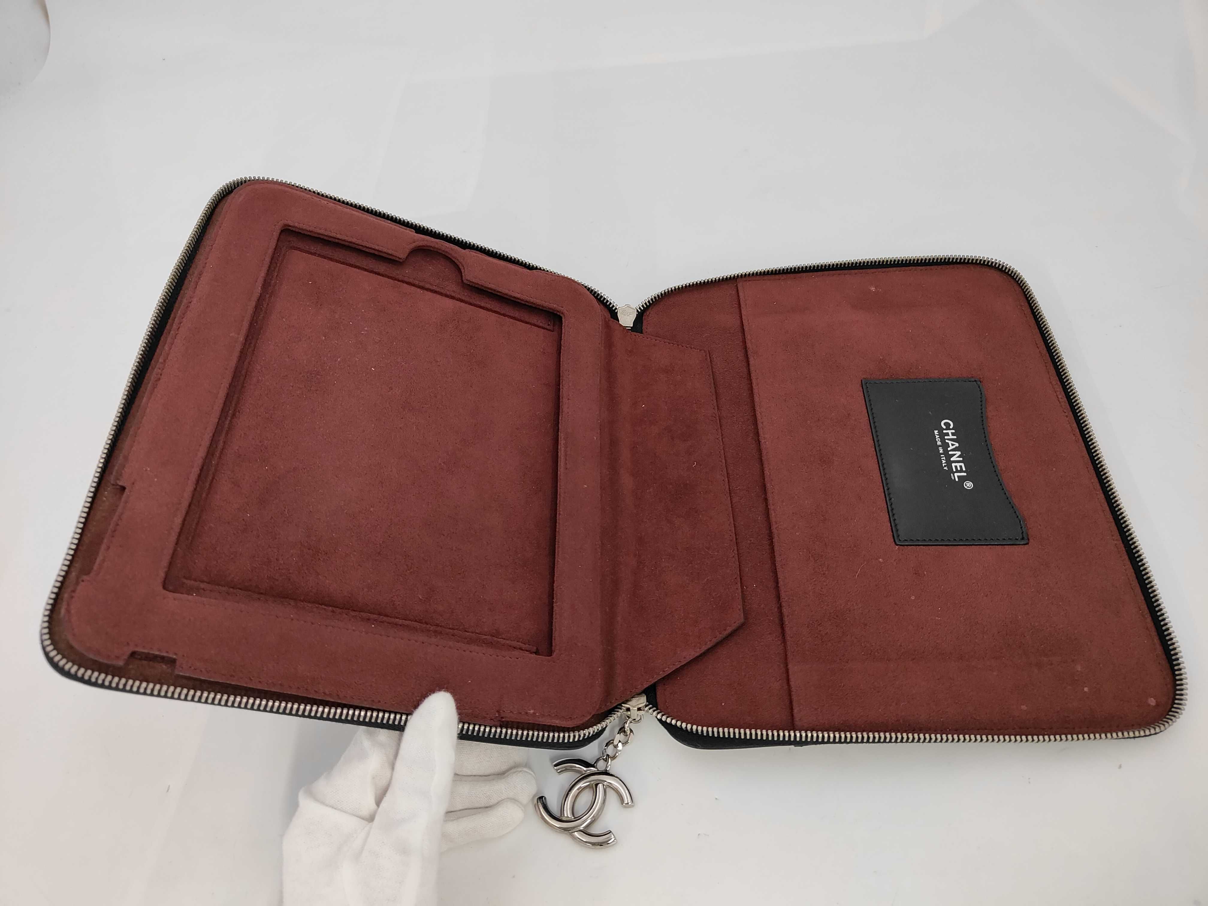 Tablet Case, Lambskin, Embossed, Black Bag — view 3