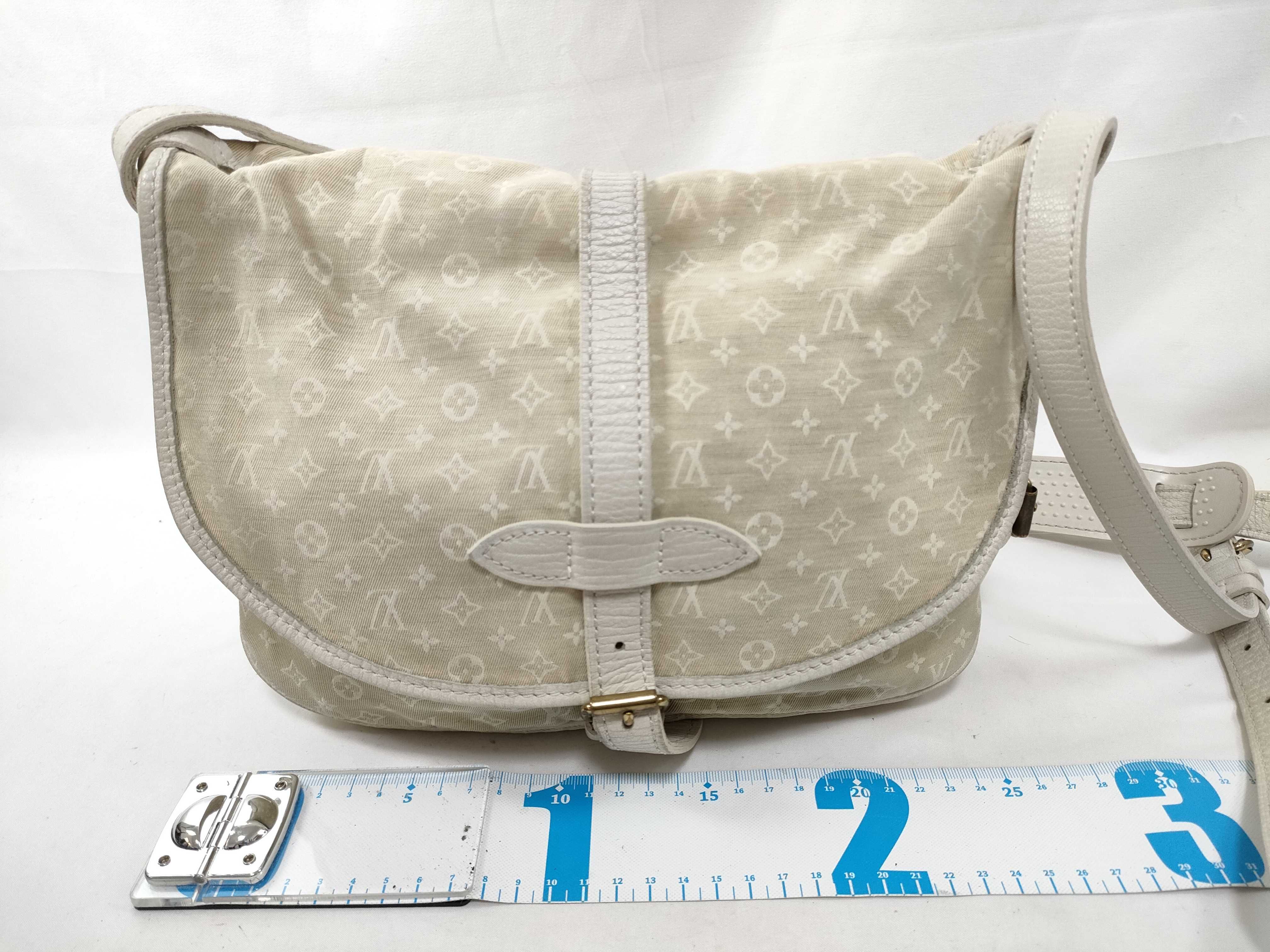 Monogram Mini SG - Monogram Mini Lin Saumur M95314 MB0017 White Shoulder Bag — view 2