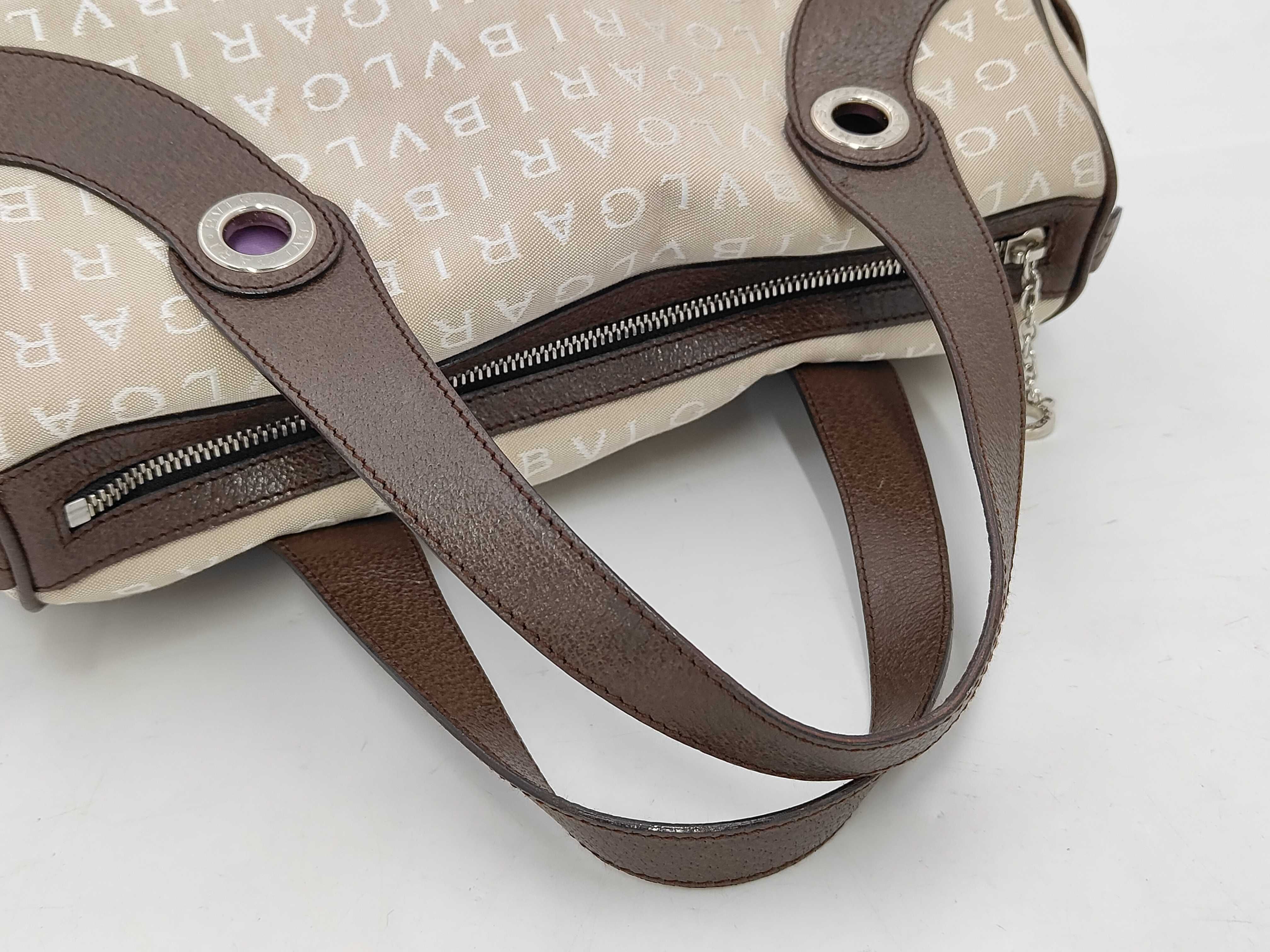 Logomania Handbag Mini Boston Bag Beige Boston Bag — view 3