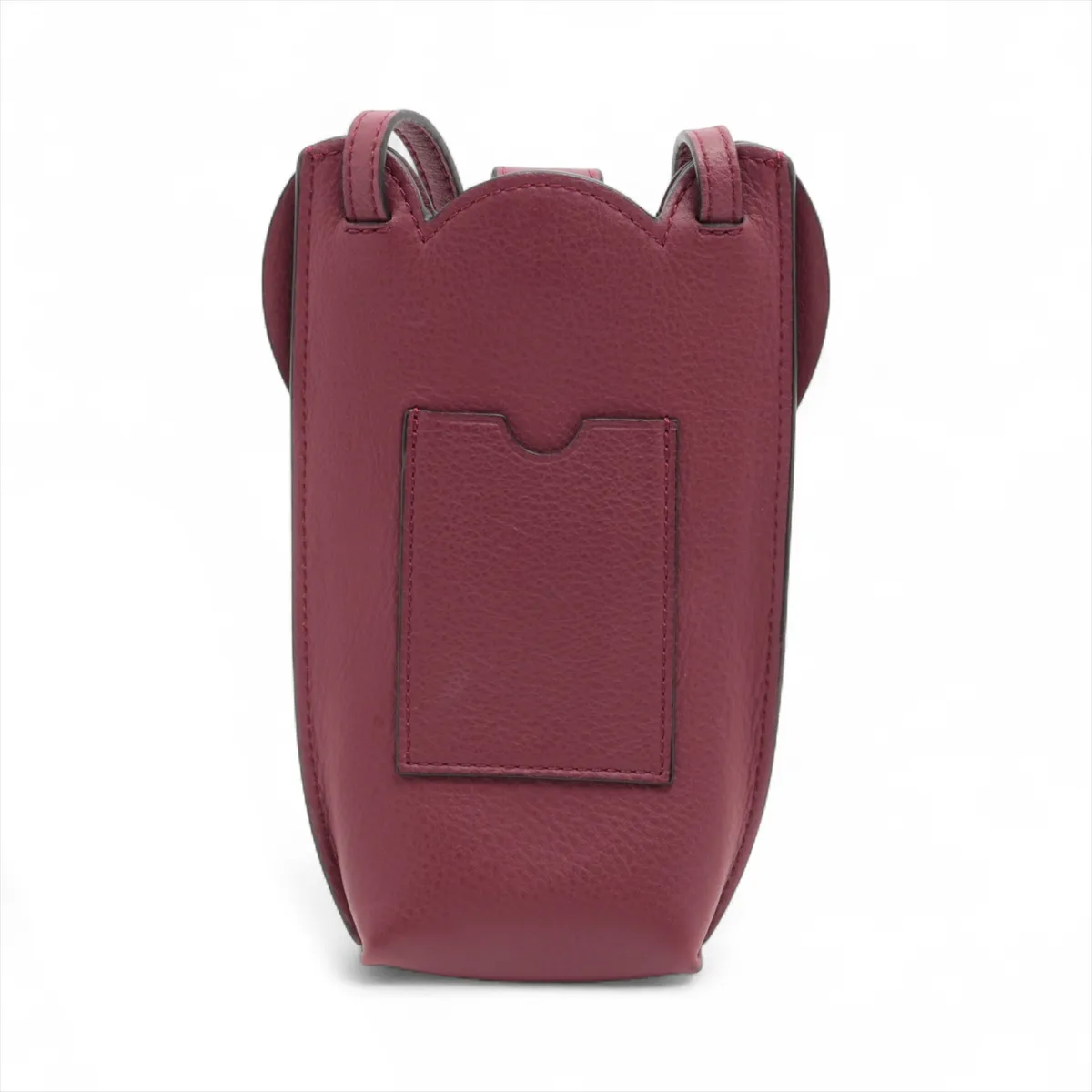 Elephant Pocket Leather Shoulder Bag Purple — view 2