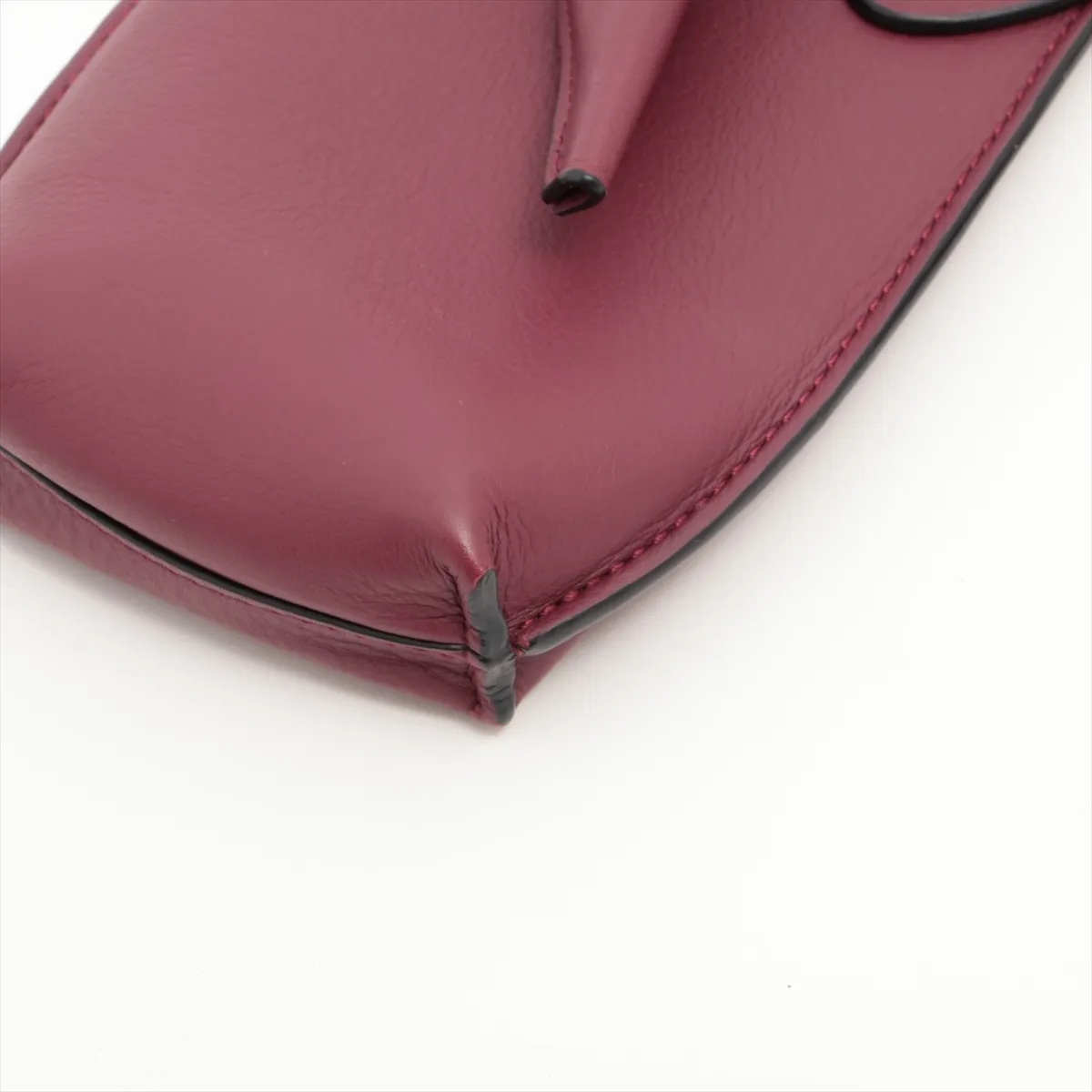 Elephant Pocket Leather Shoulder Bag Purple — view 3