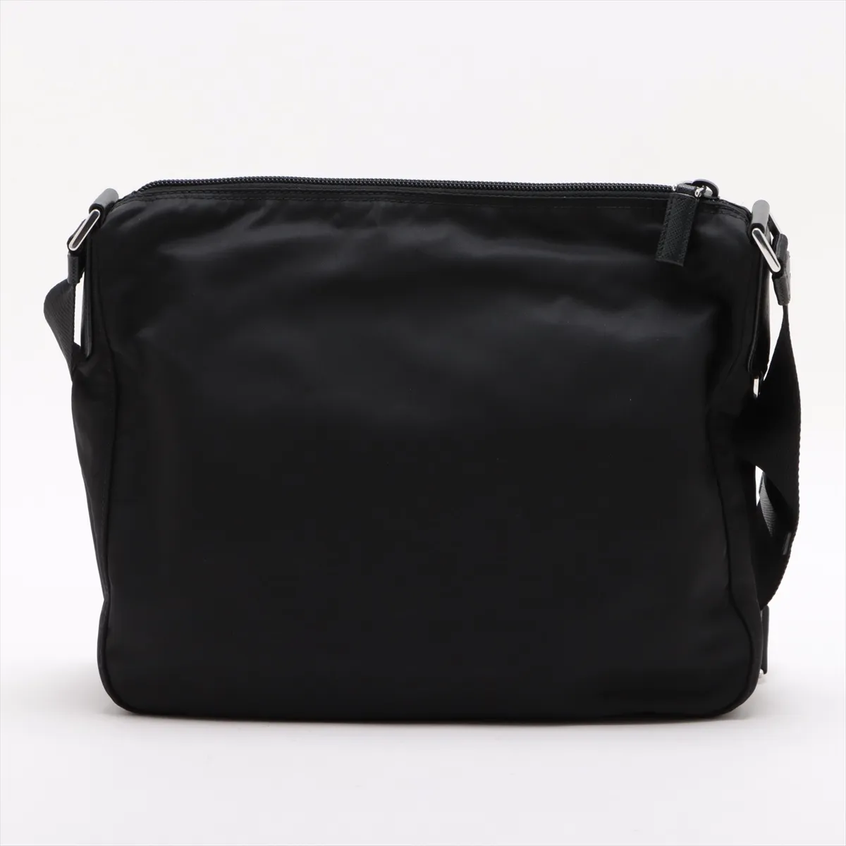 Tessuto Nylon x Leather Shoulder Bag Black — view 2