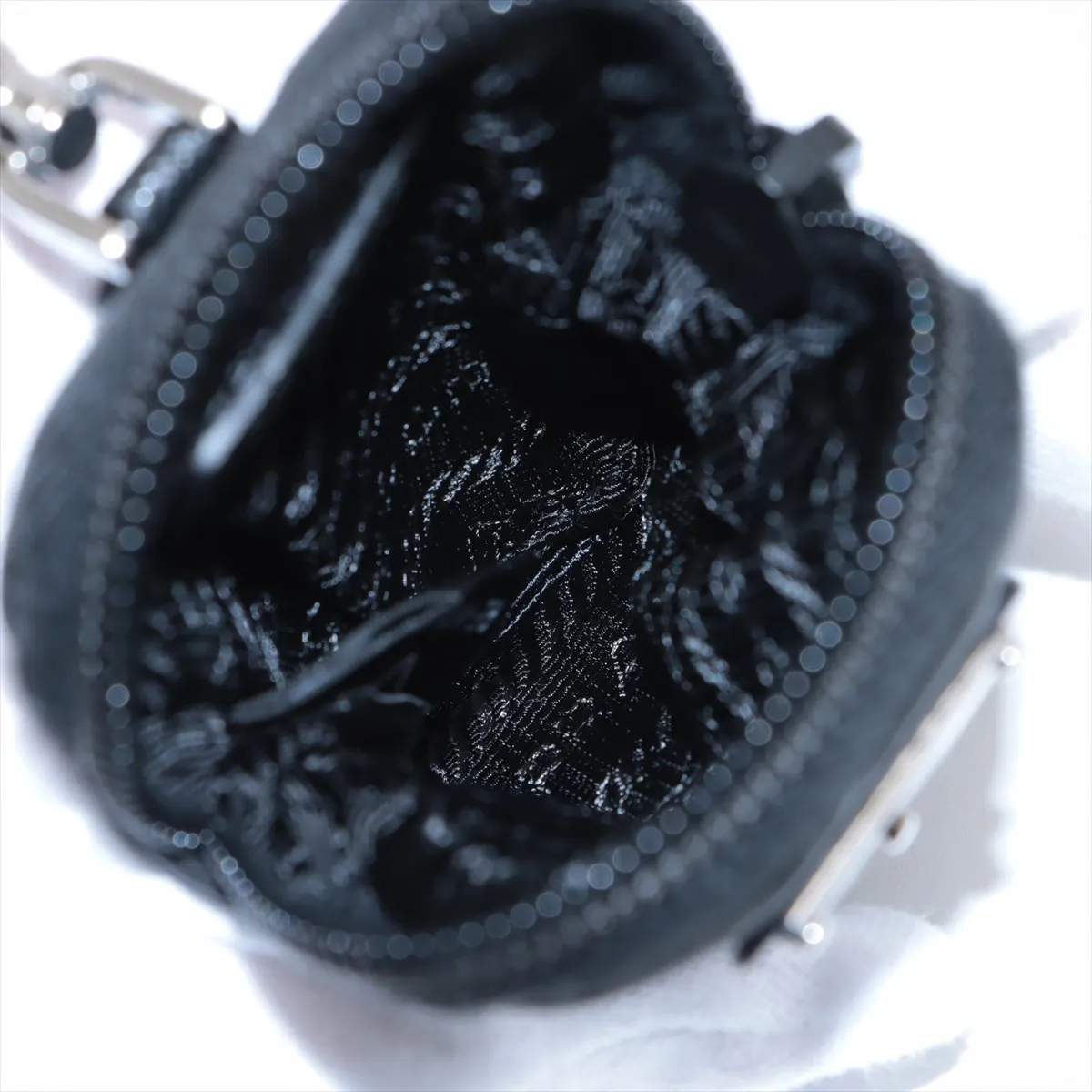 Tessuto Nylon x Leather Shoulder Bag Black — view 8