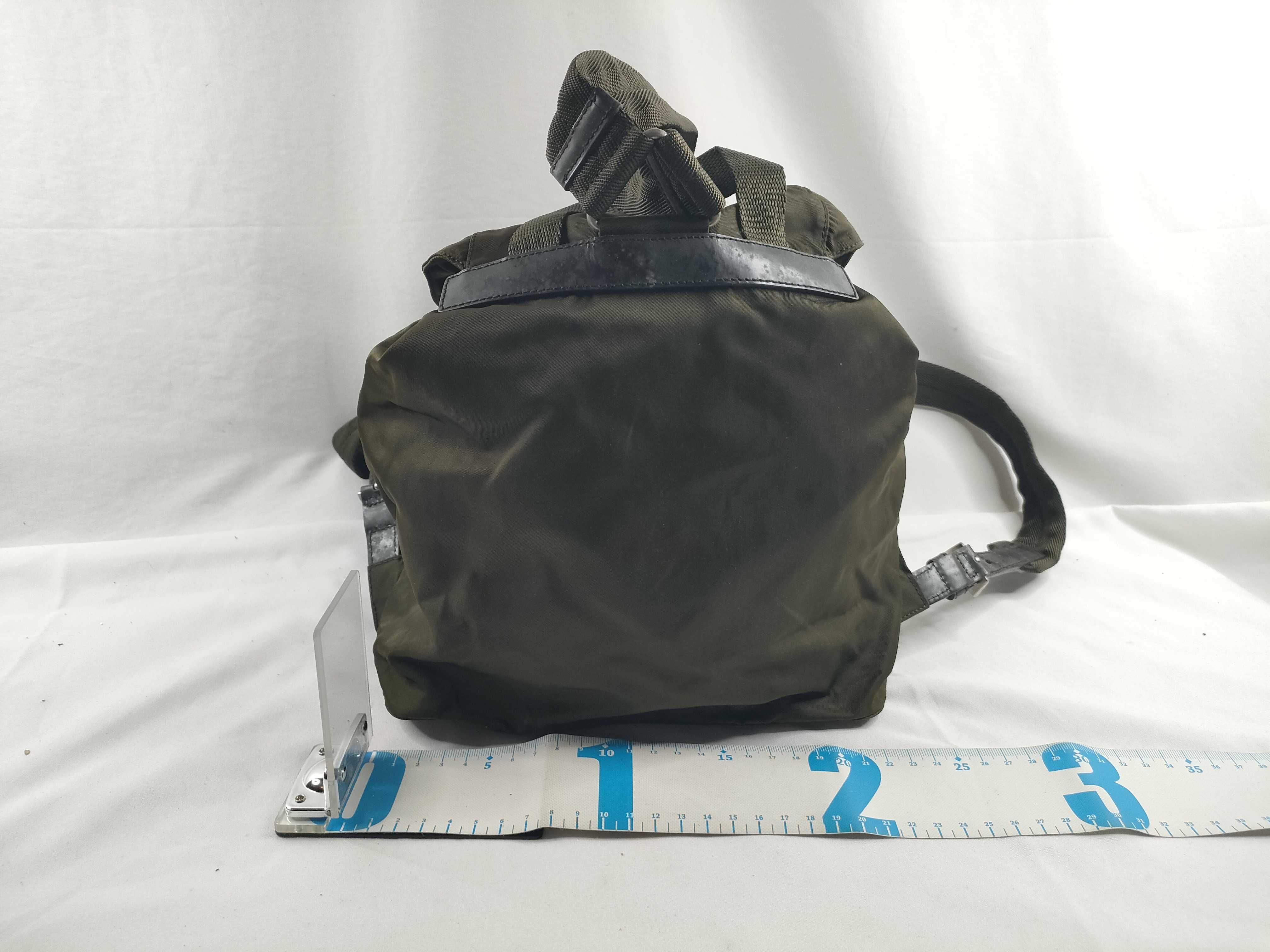 nylon backpack, green. — view 2