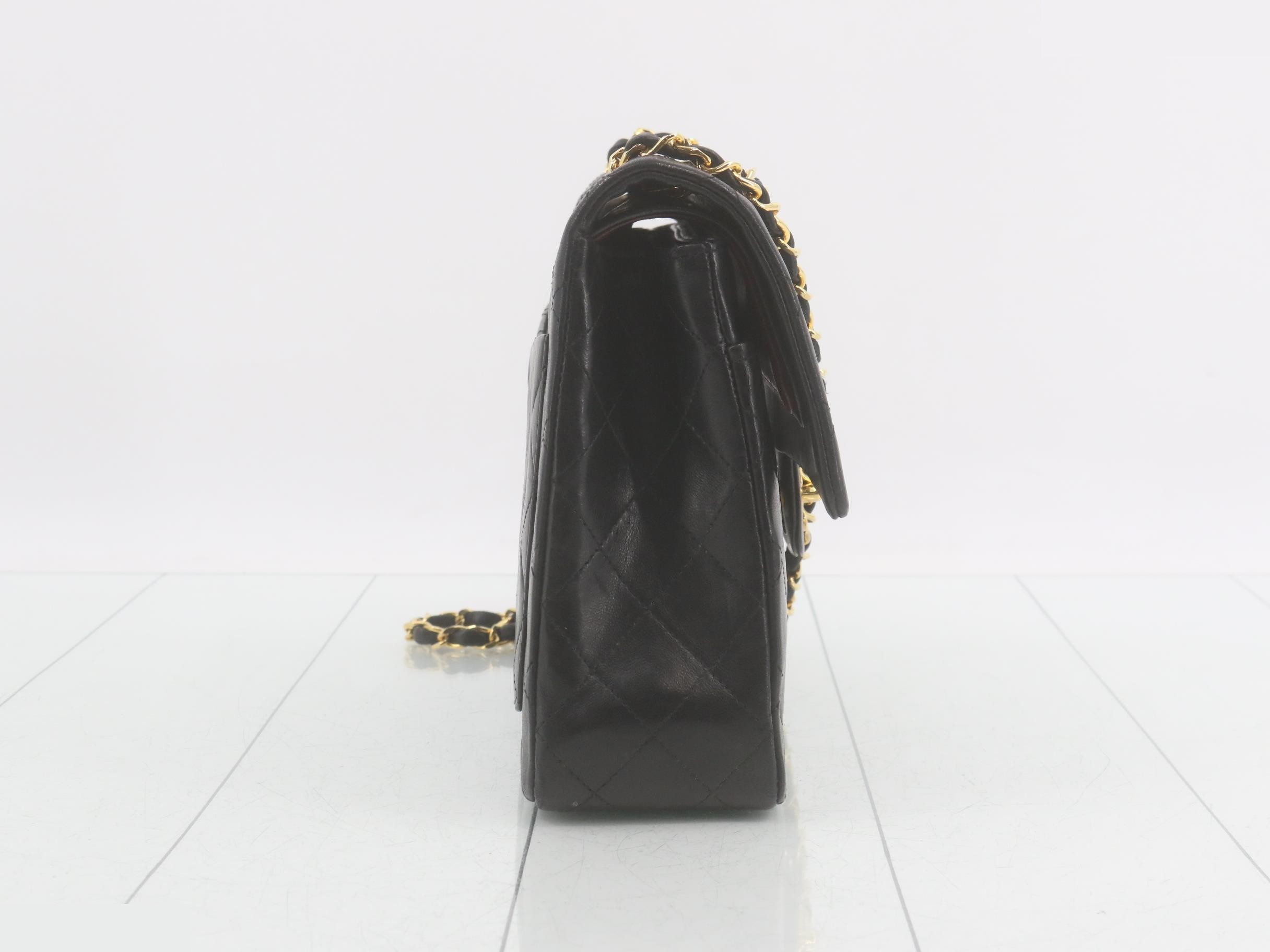 Matelassé Leather Turnlock Double Flap Double Chain Shoulder Bag — view 4