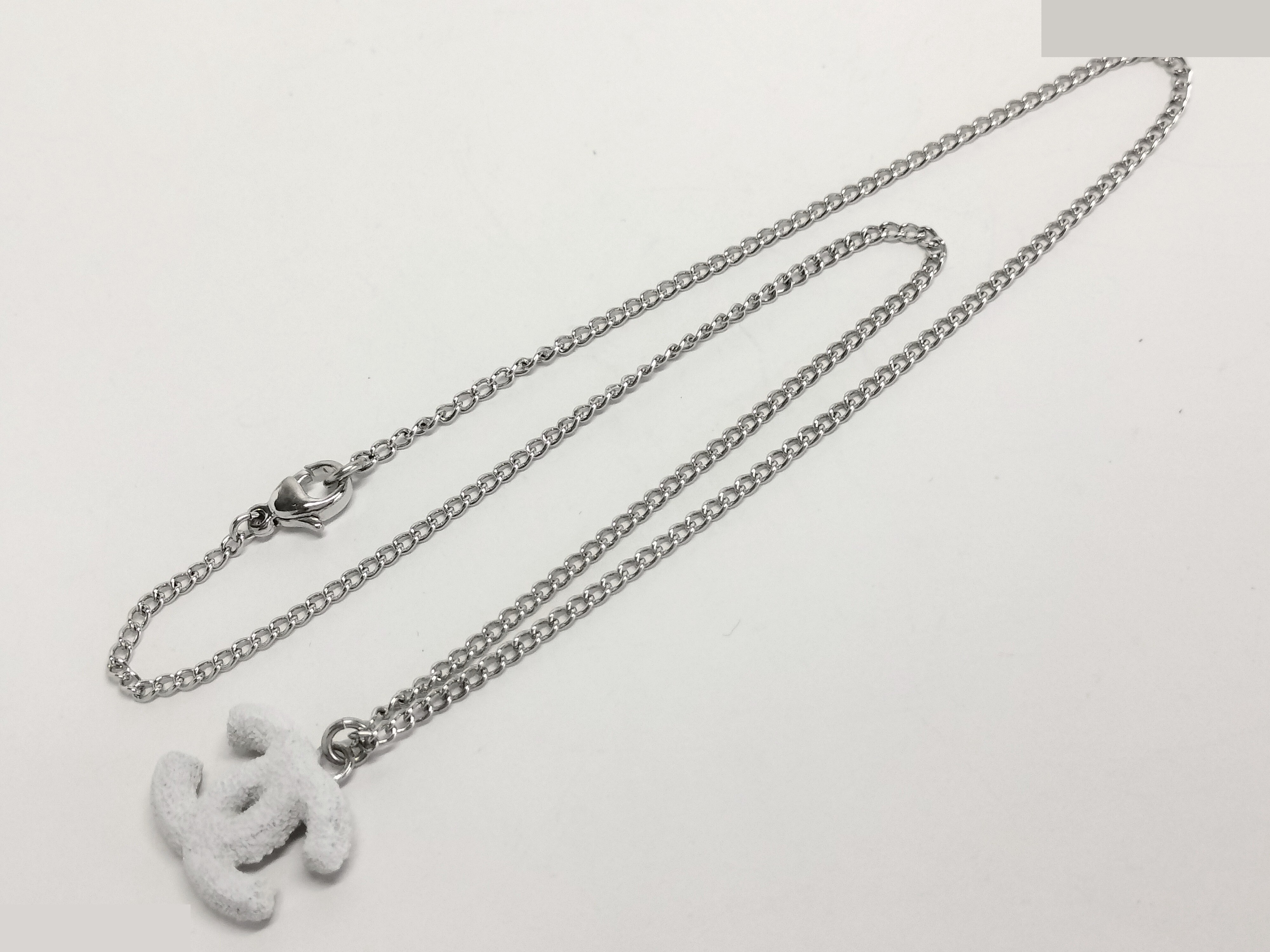 Coco Coral-Style Silver Necklace, Chain Approx. 42cm — view 2