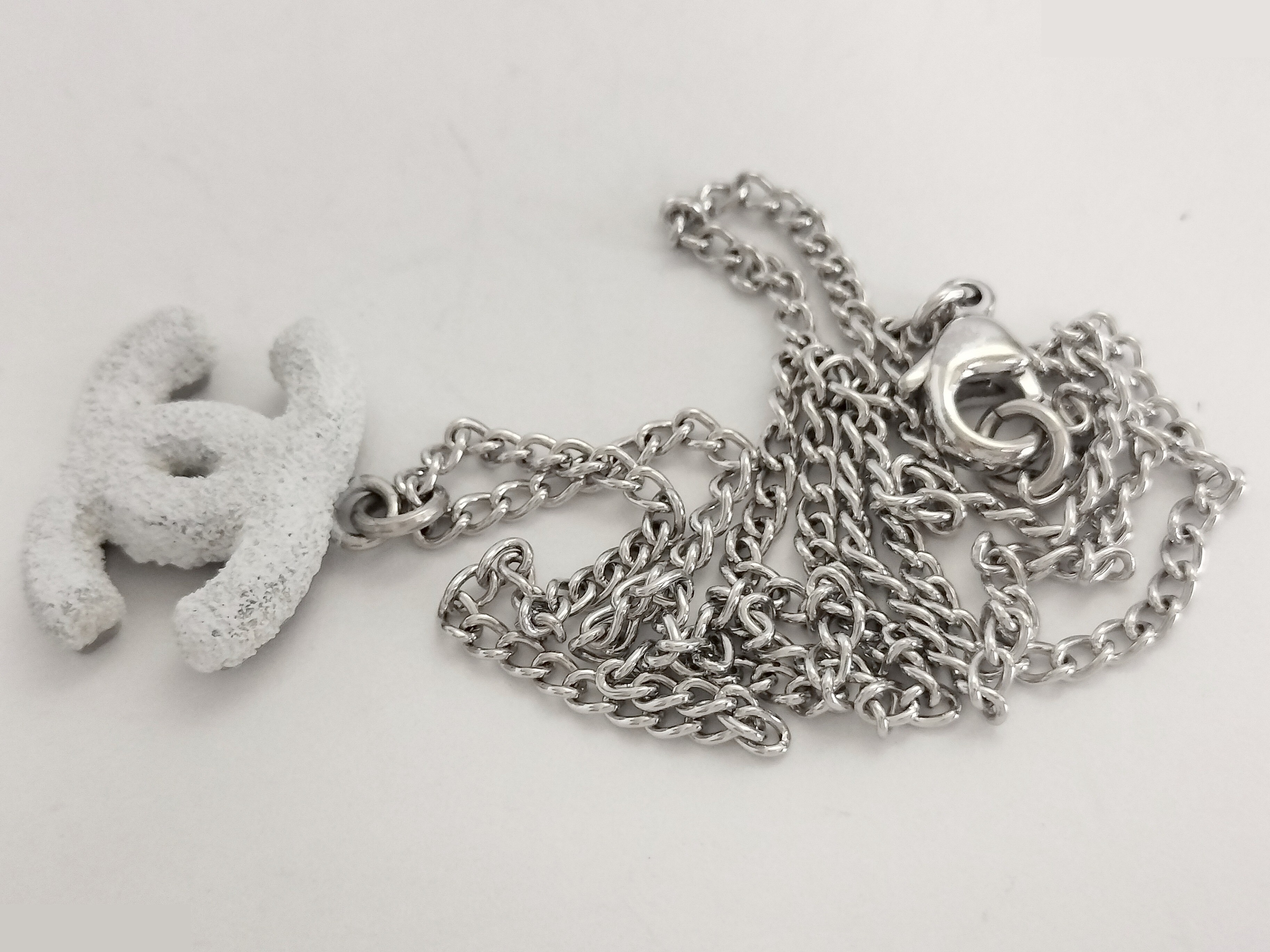 Coco Coral-Style Silver Necklace, Chain Approx. 42cm — view 6