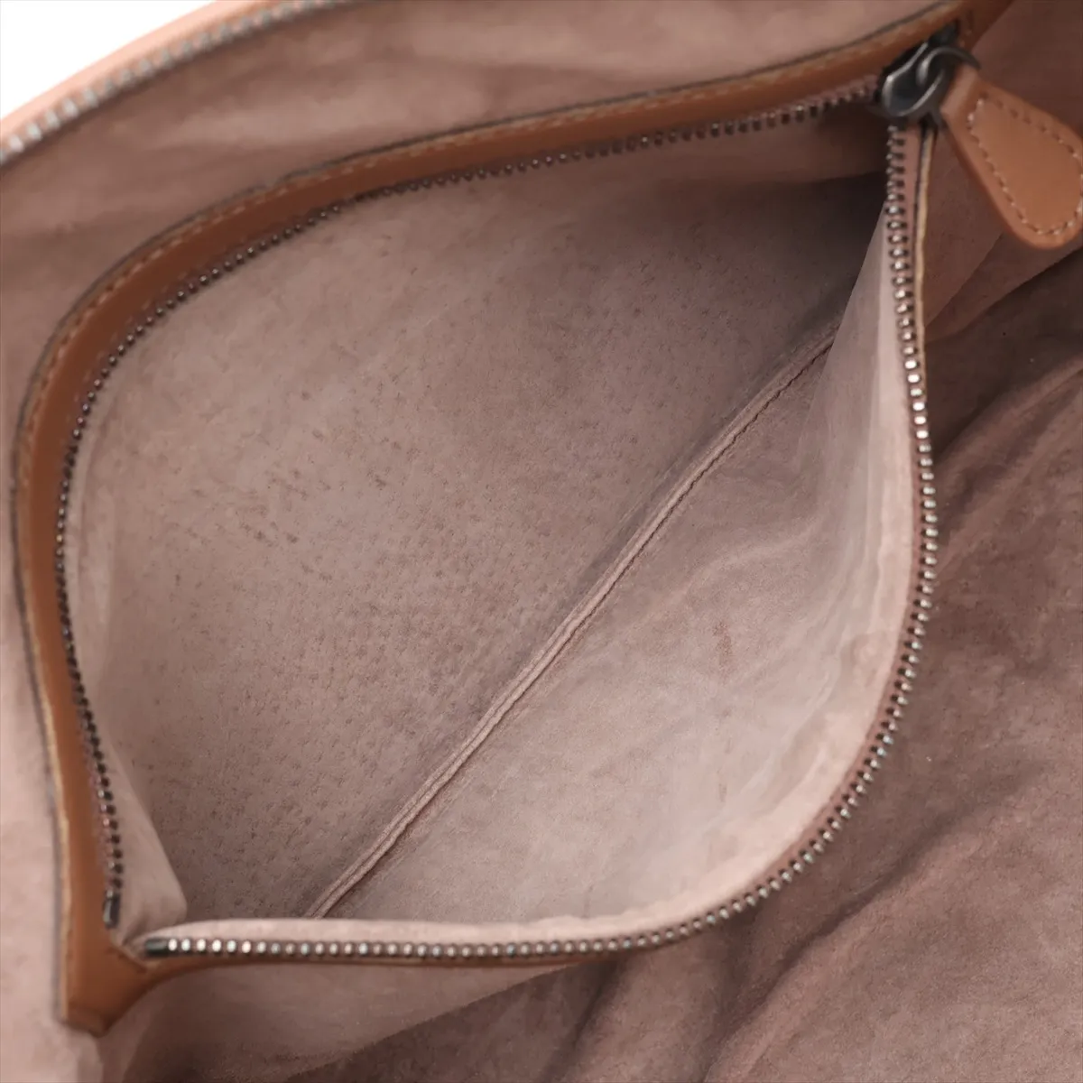 Intrecciato Nodini 245355 Leather Shoulder Bag, Brown, with Mirror — view 7
