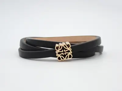 Anagram Bracelet, Size M, Black, Wrist Circumference Approx. 18cm