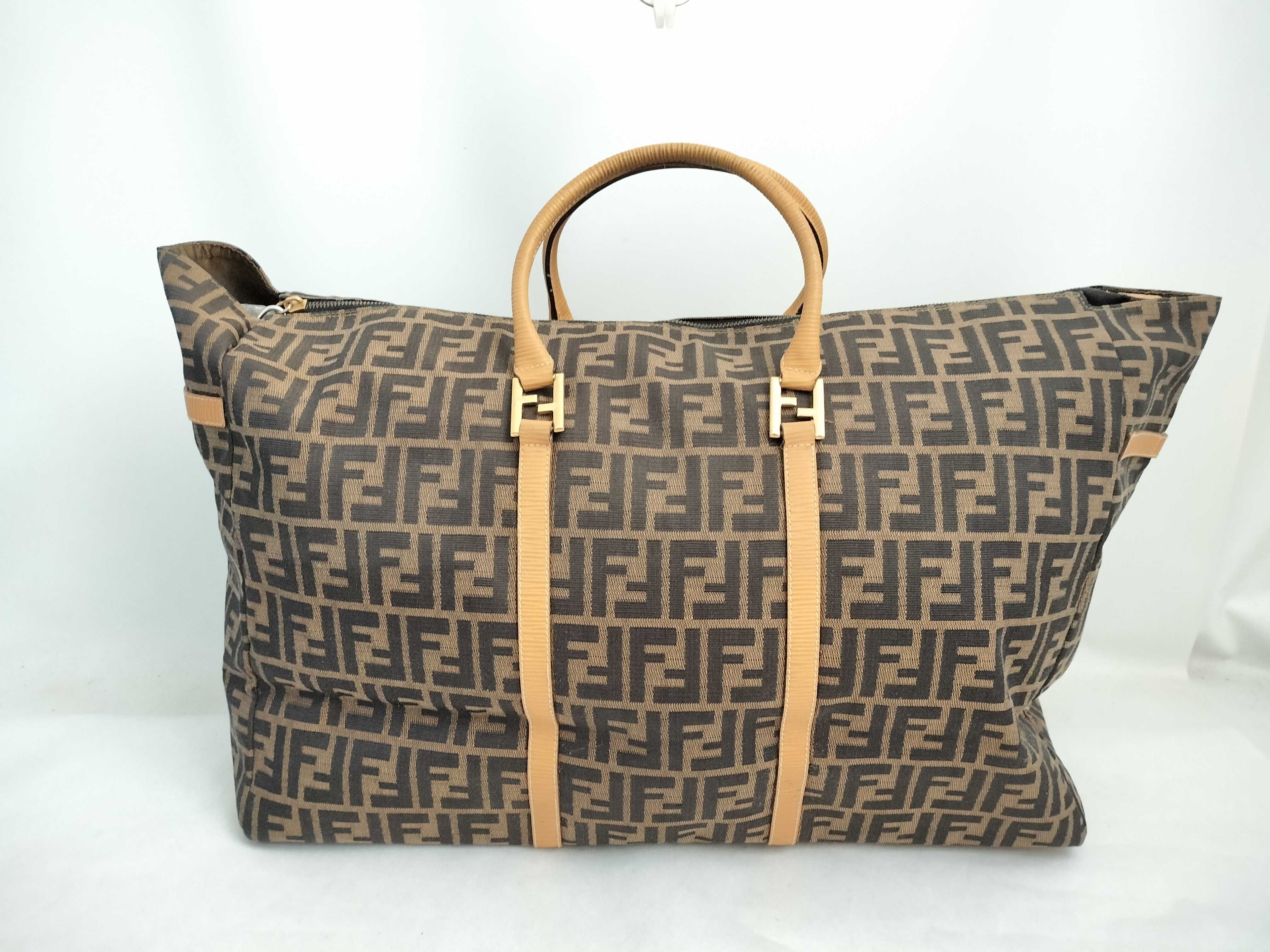 Zucca pattern Boston bag, brown.