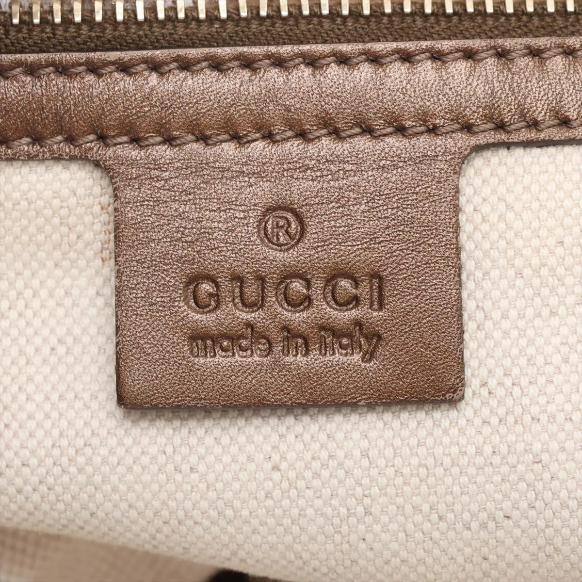 GG Canvas x Leather Tote Bag Bronze 269956 — view 11