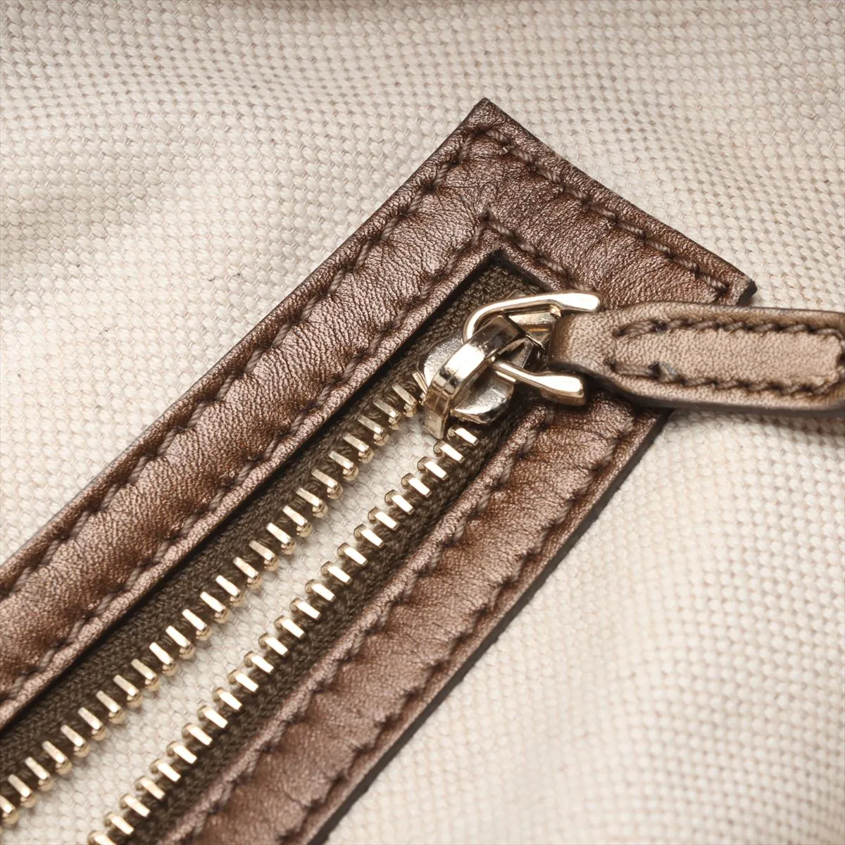 GG Canvas x Leather Tote Bag Bronze 269956 — view 12