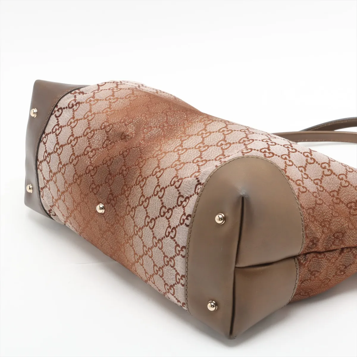 GG Canvas x Leather Tote Bag Bronze 269956 — view 3