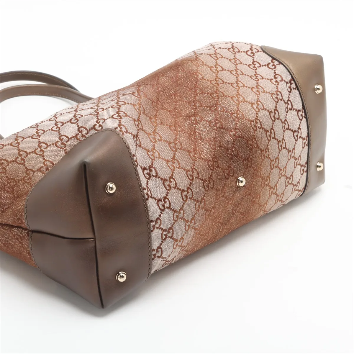 GG Canvas x Leather Tote Bag Bronze 269956 — view 4