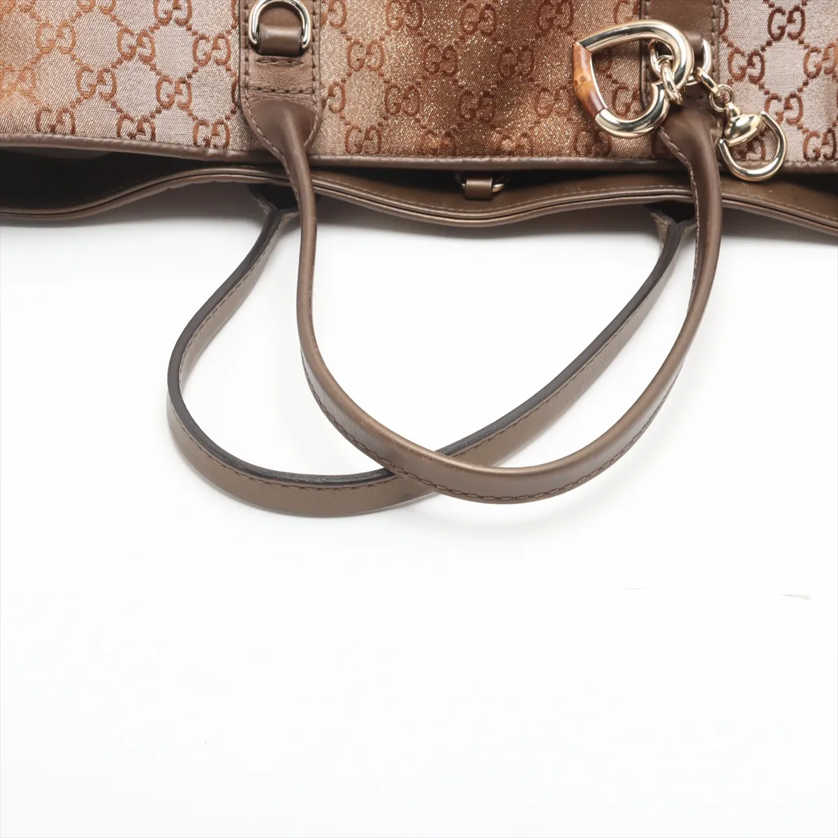 GG Canvas x Leather Tote Bag Bronze 269956 — view 5