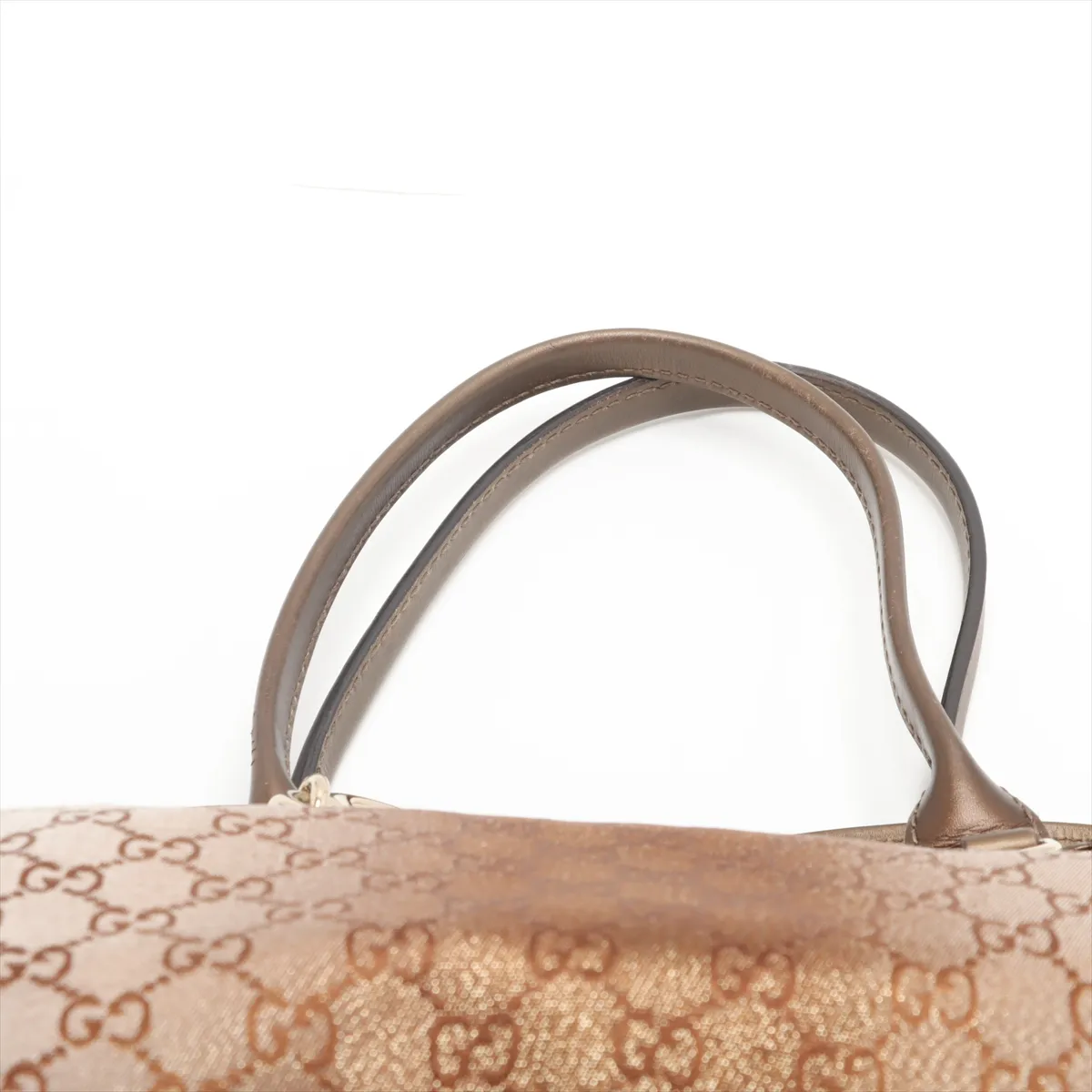 GG Canvas x Leather Tote Bag Bronze 269956 — view 6