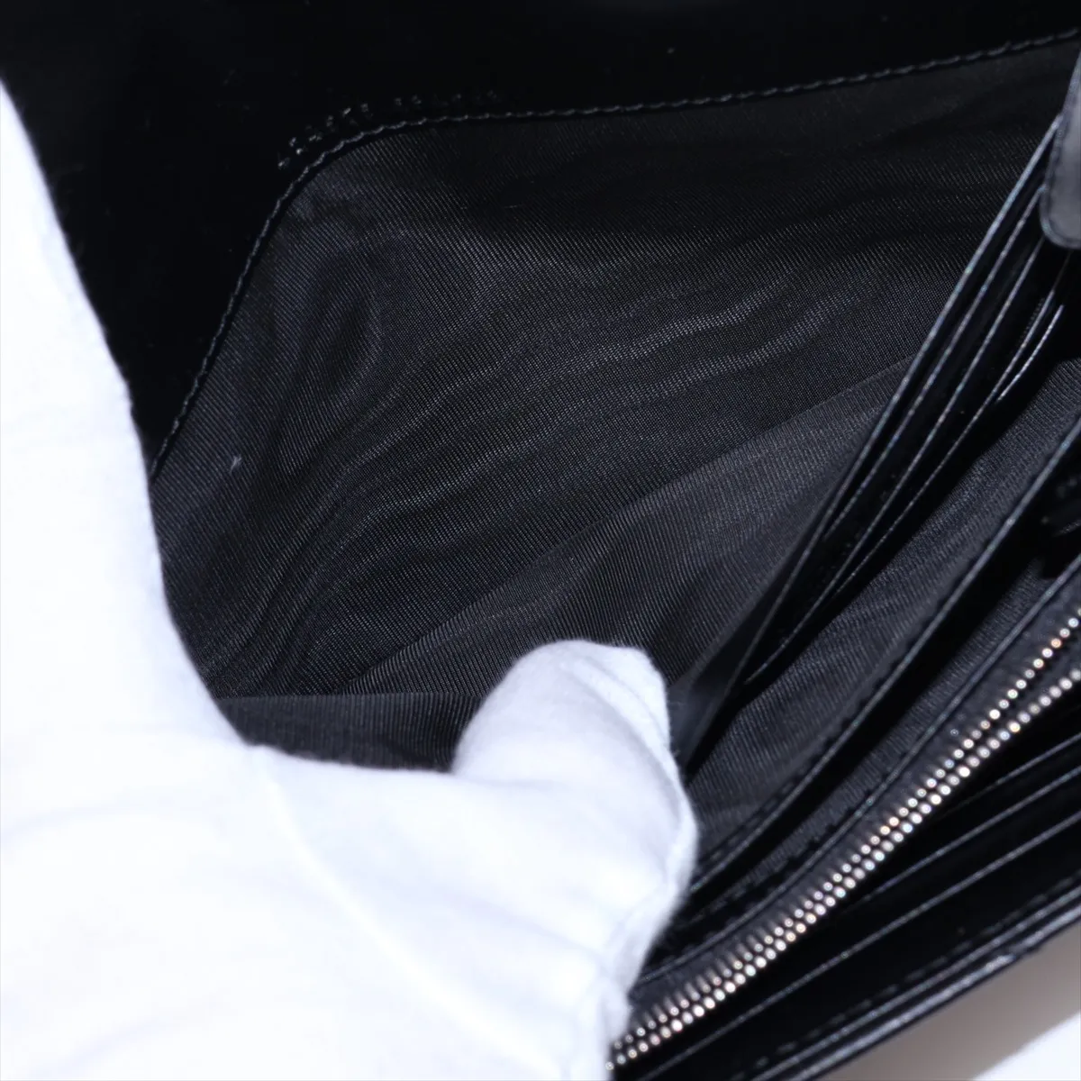 GG Marmont Leather Chain Wallet, Black, 474575 — view 11