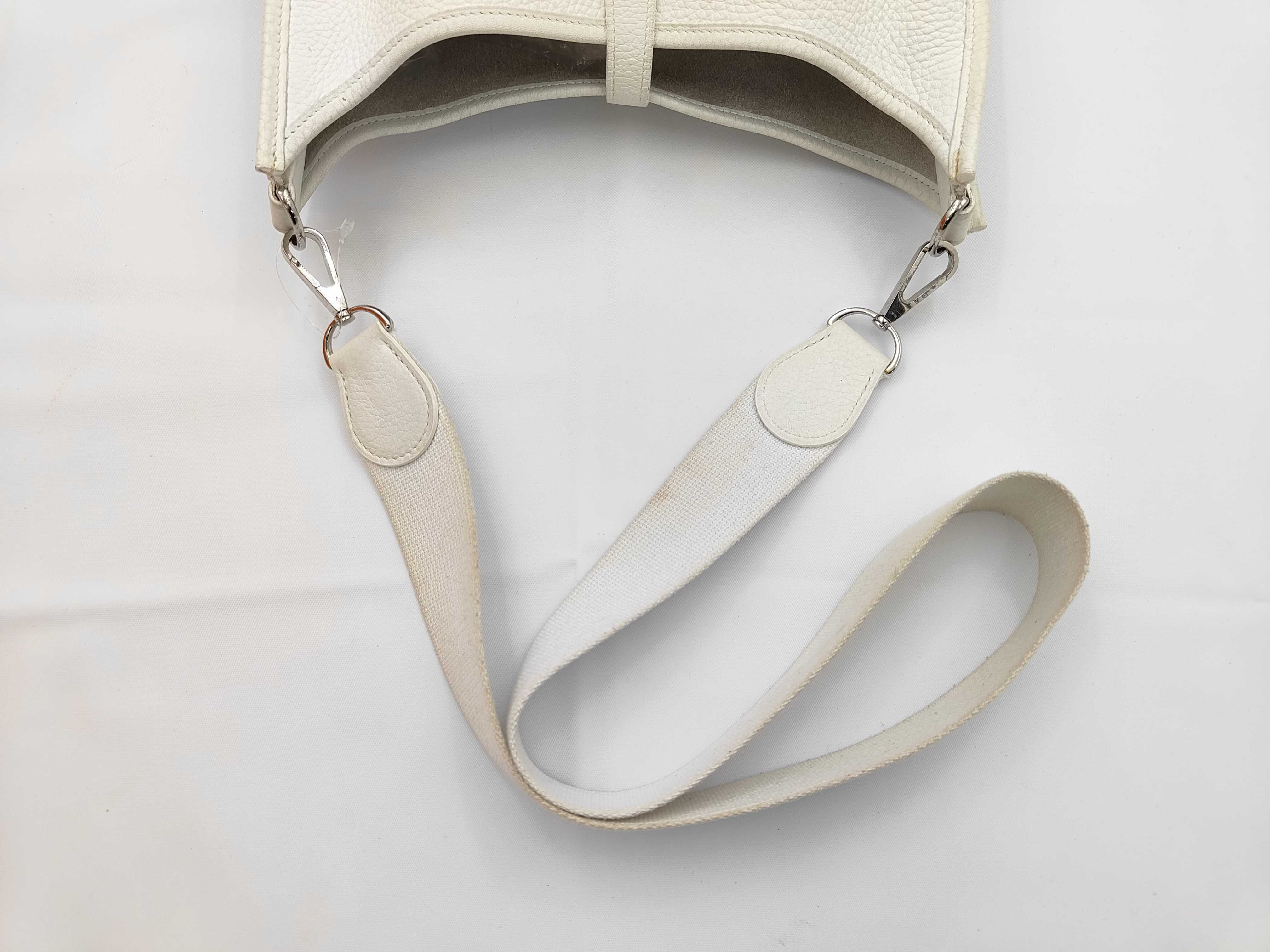 Taurillon Clemence Evelyne PM J stamp White Shoulder Bag — view 3
