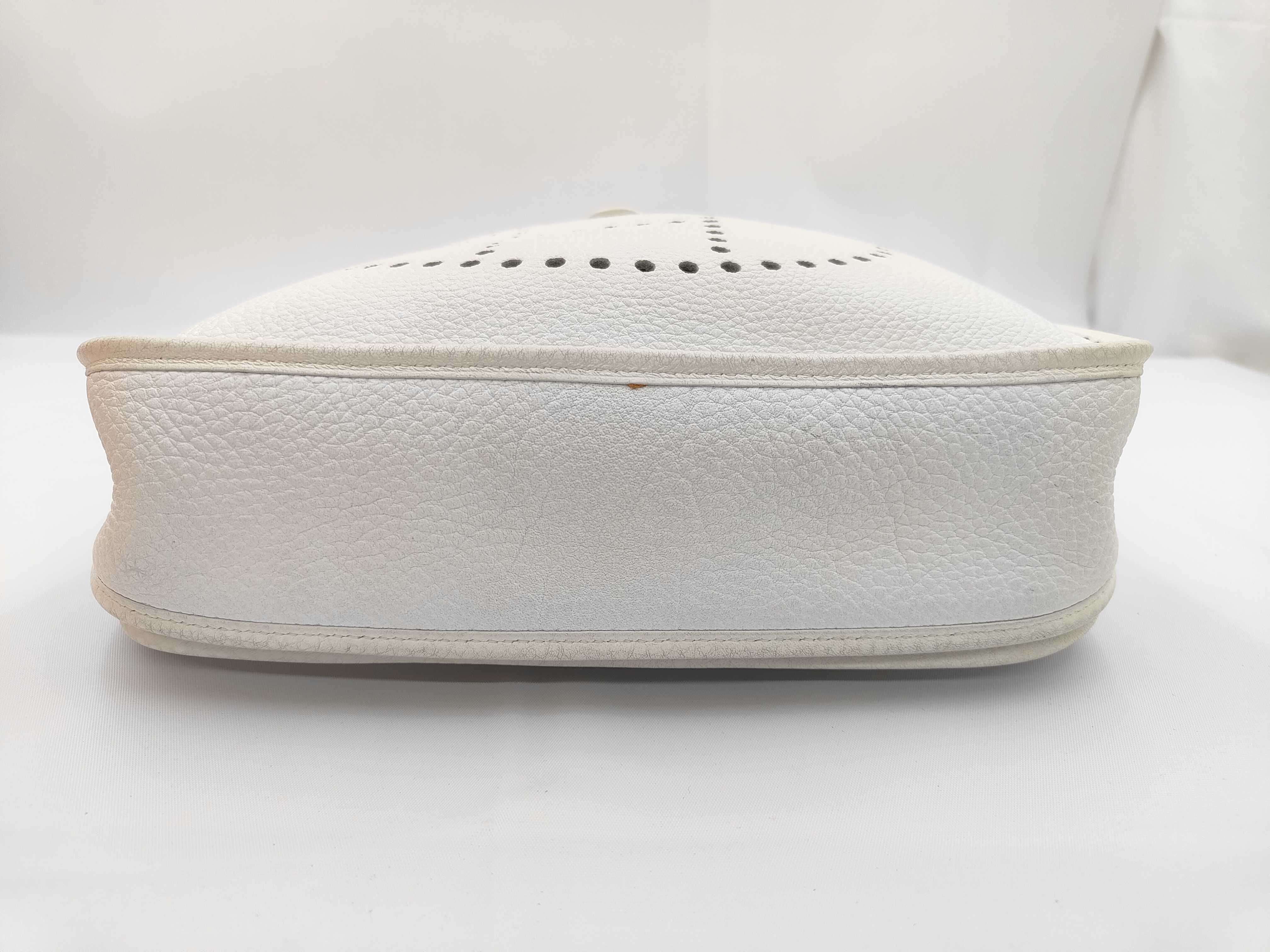 Taurillon Clemence Evelyne PM J stamp White Shoulder Bag — view 5