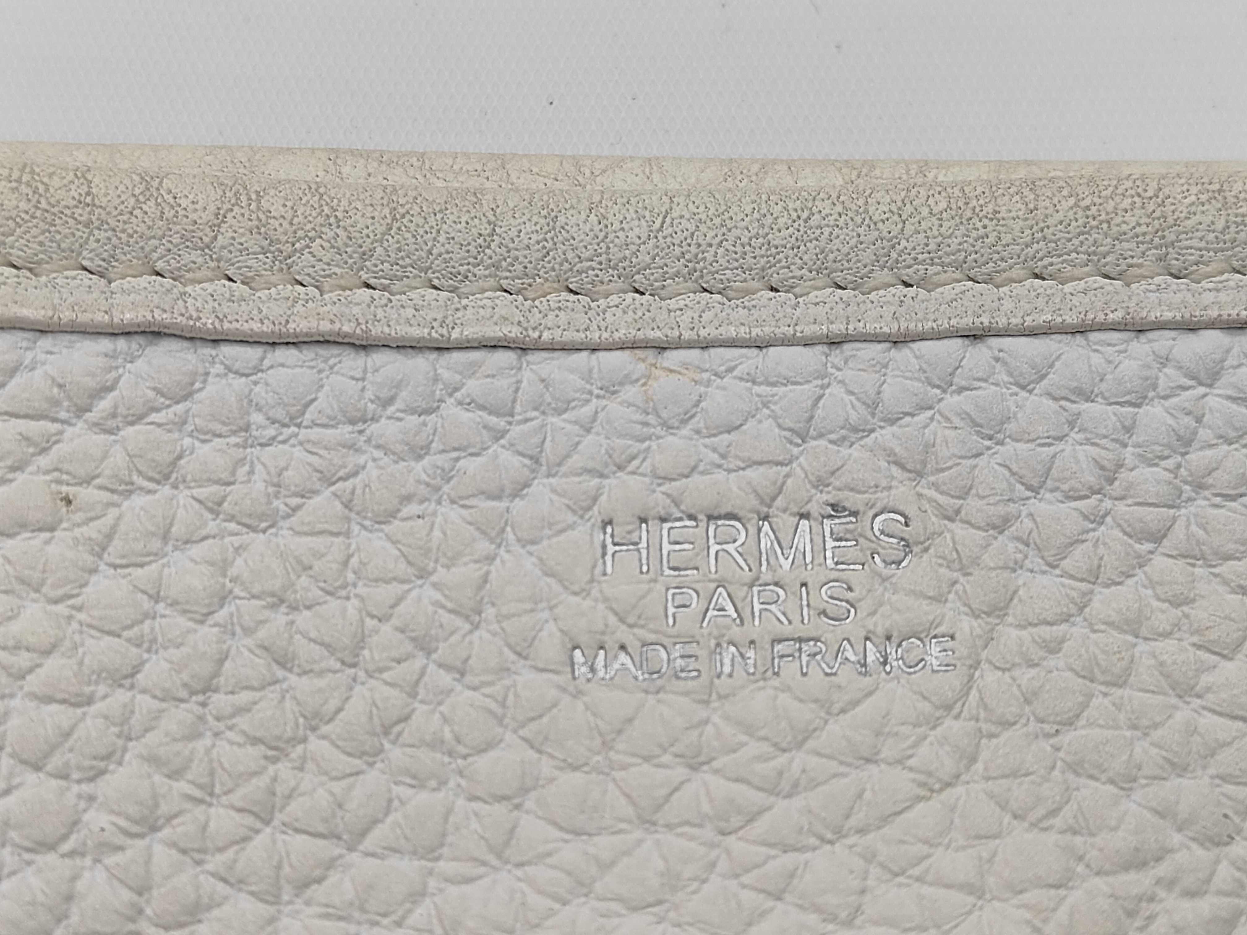 Taurillon Clemence Evelyne PM J stamp White Shoulder Bag — view 9