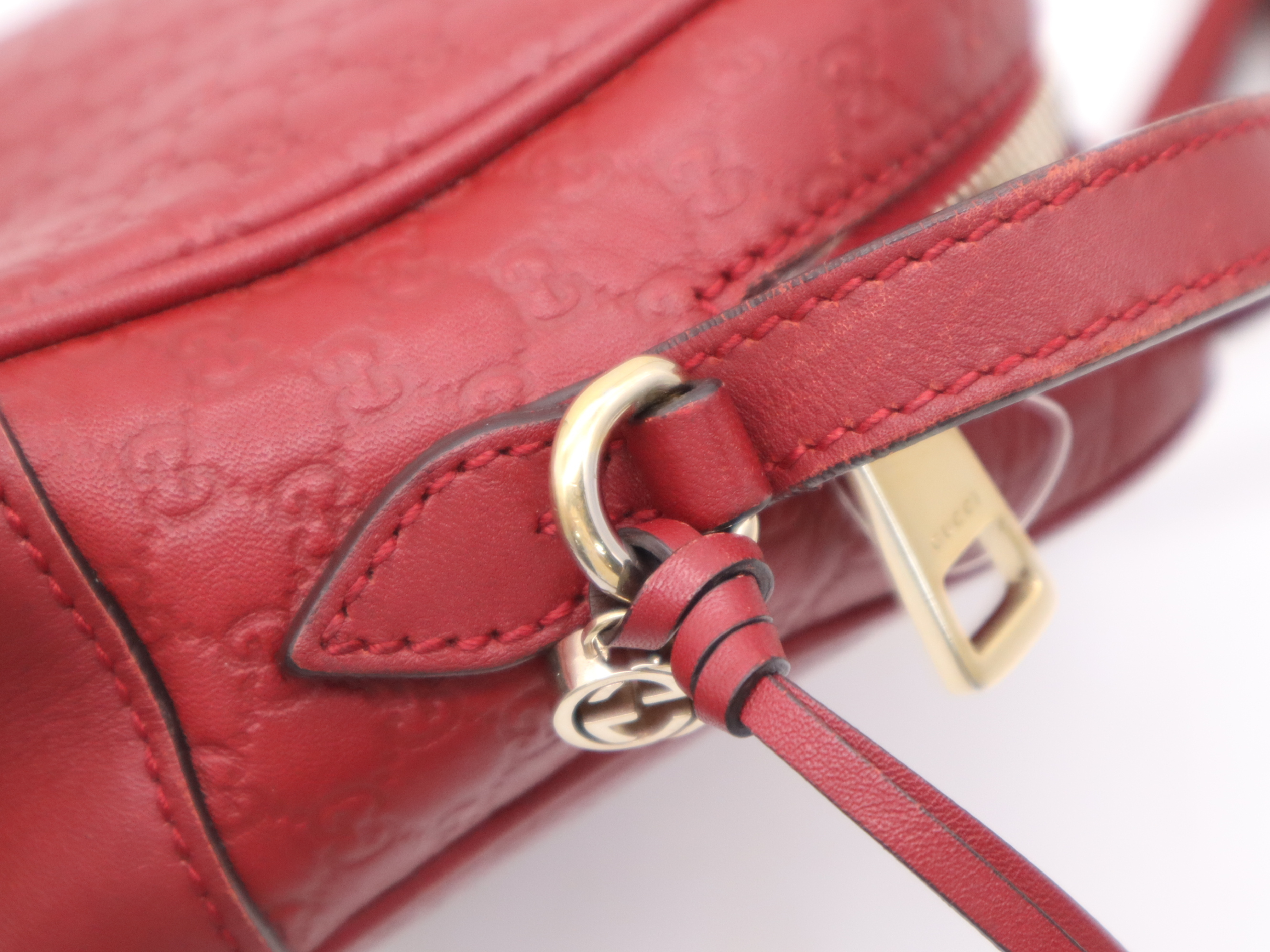4494713 Leather Shoulder Bag, Bordeaux — view 7