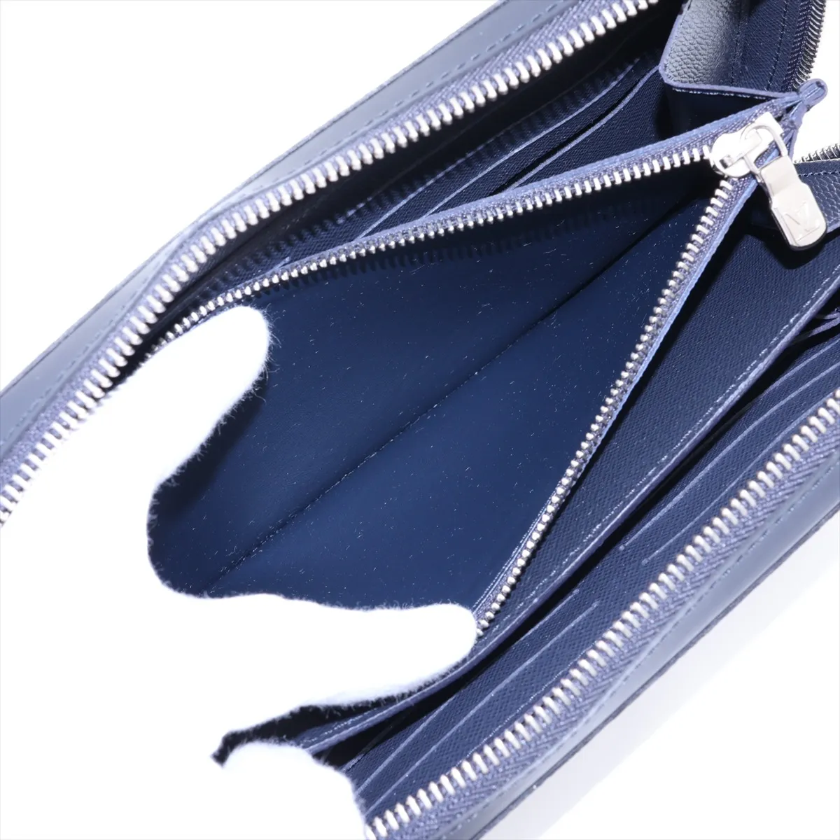 Monogram Savannah Chapman Brothers Zippy XL M66624 CA0177 Navy Round Zip Wallet — view 10