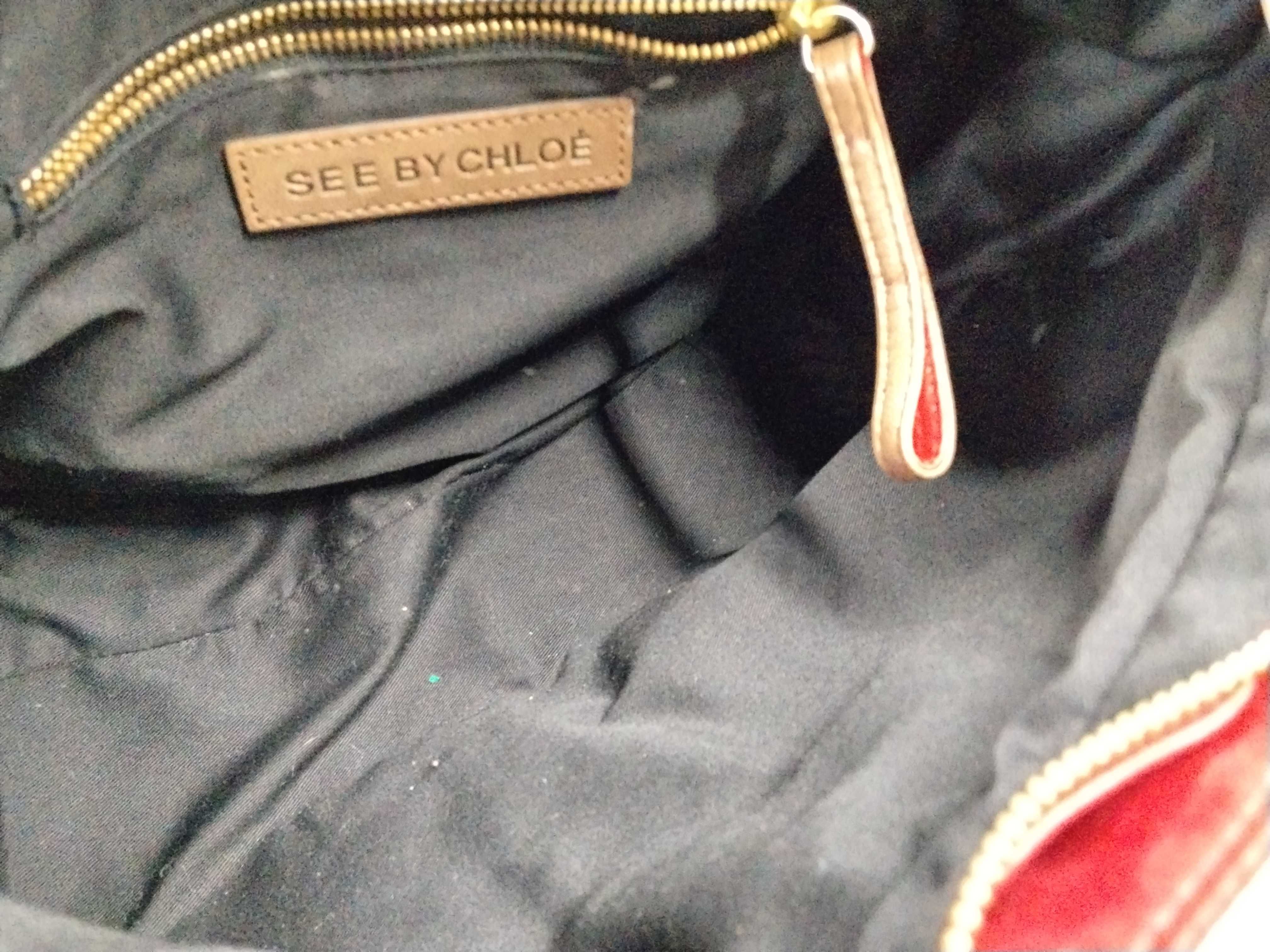 SEE BY CHLOE Leather Handbag (Red) — view 11