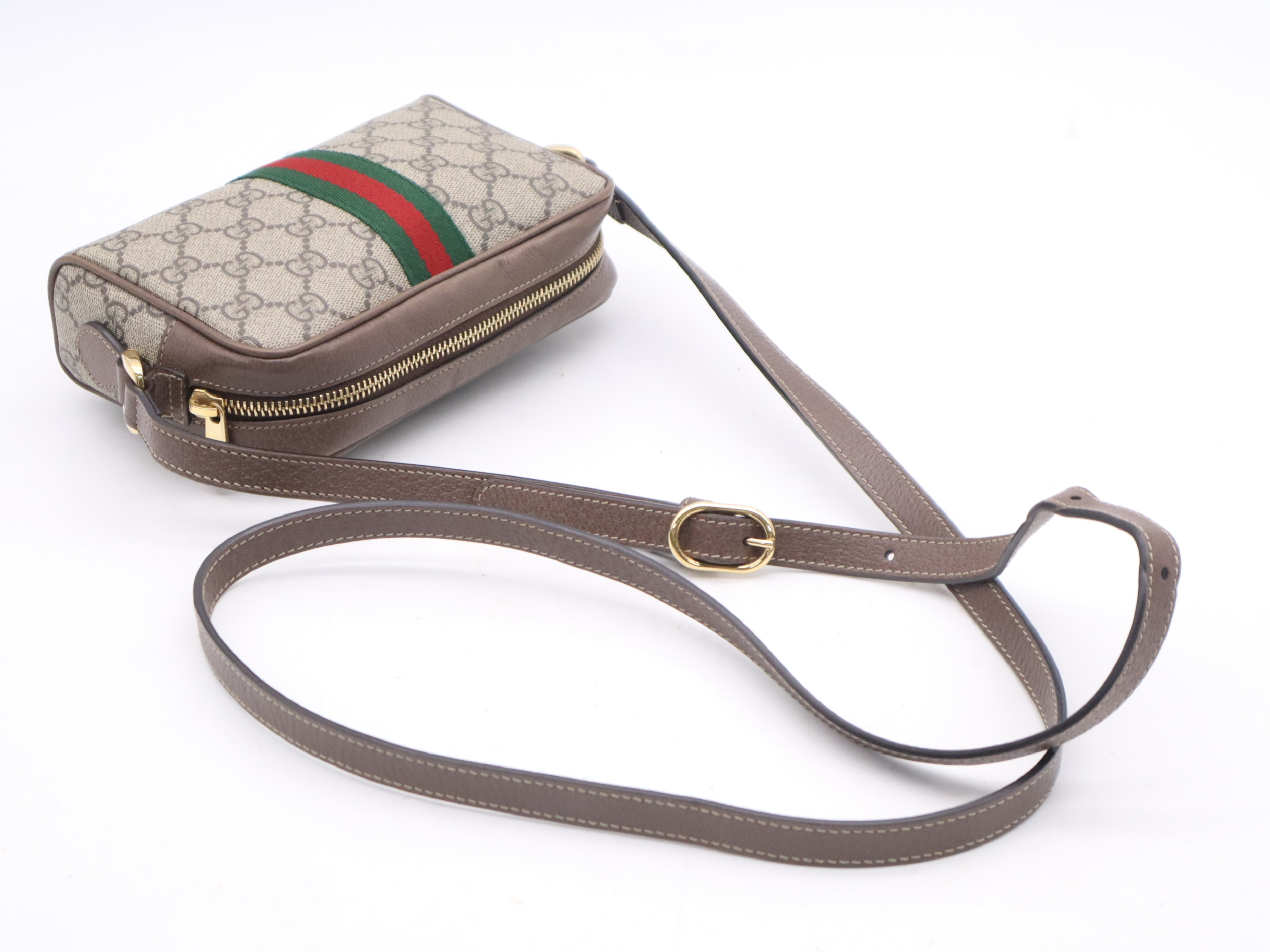 517350 GG Supreme Ophidia Mini Shoulder Bag Brown Gold Hardware Shoulder Bag — view 6