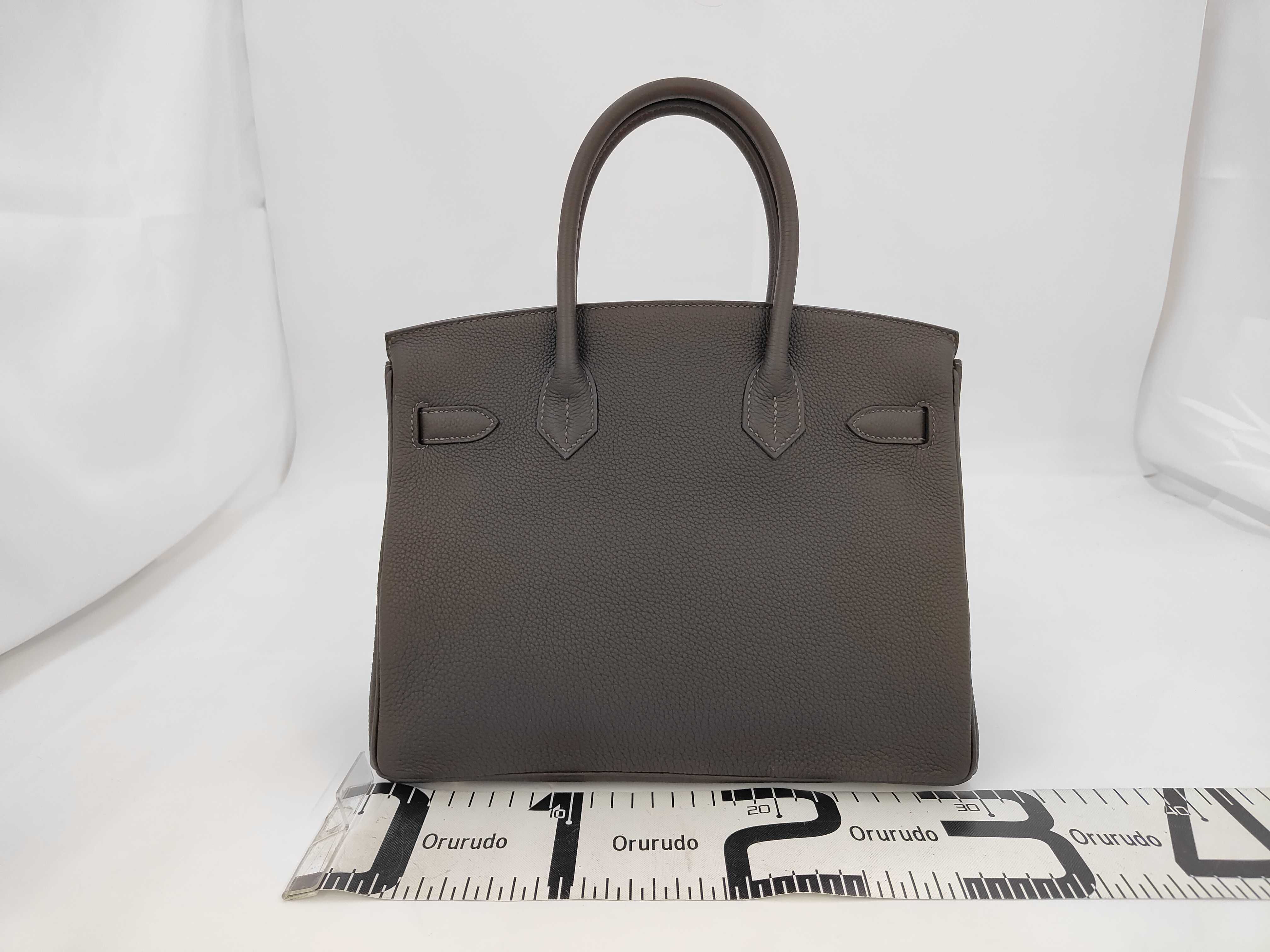 Birkin 30 Handbag, Dego Leather, Beblanc, G Stamp — view 2