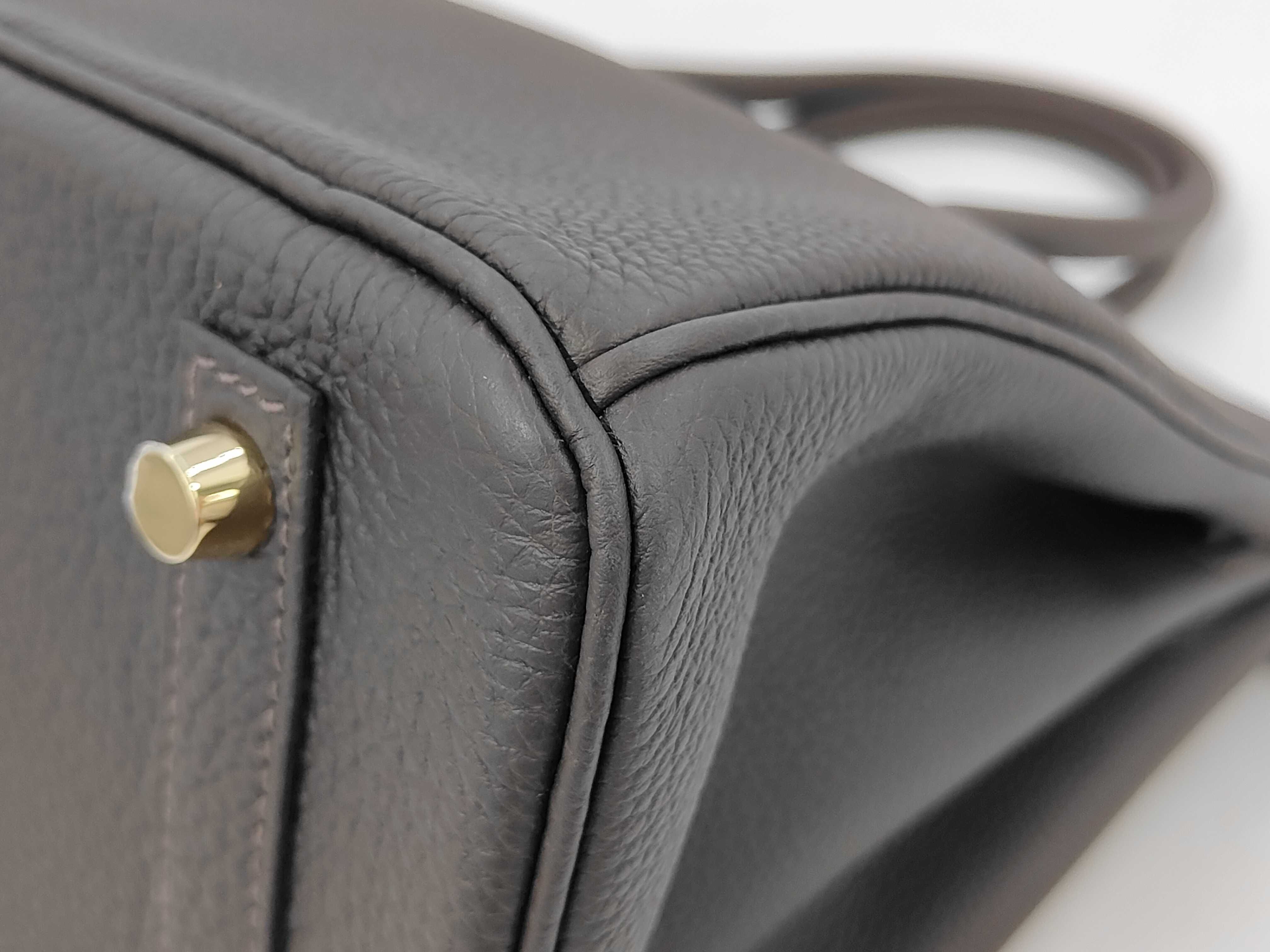 Birkin 30 Handbag, Dego Leather, Beblanc, G Stamp — view 3