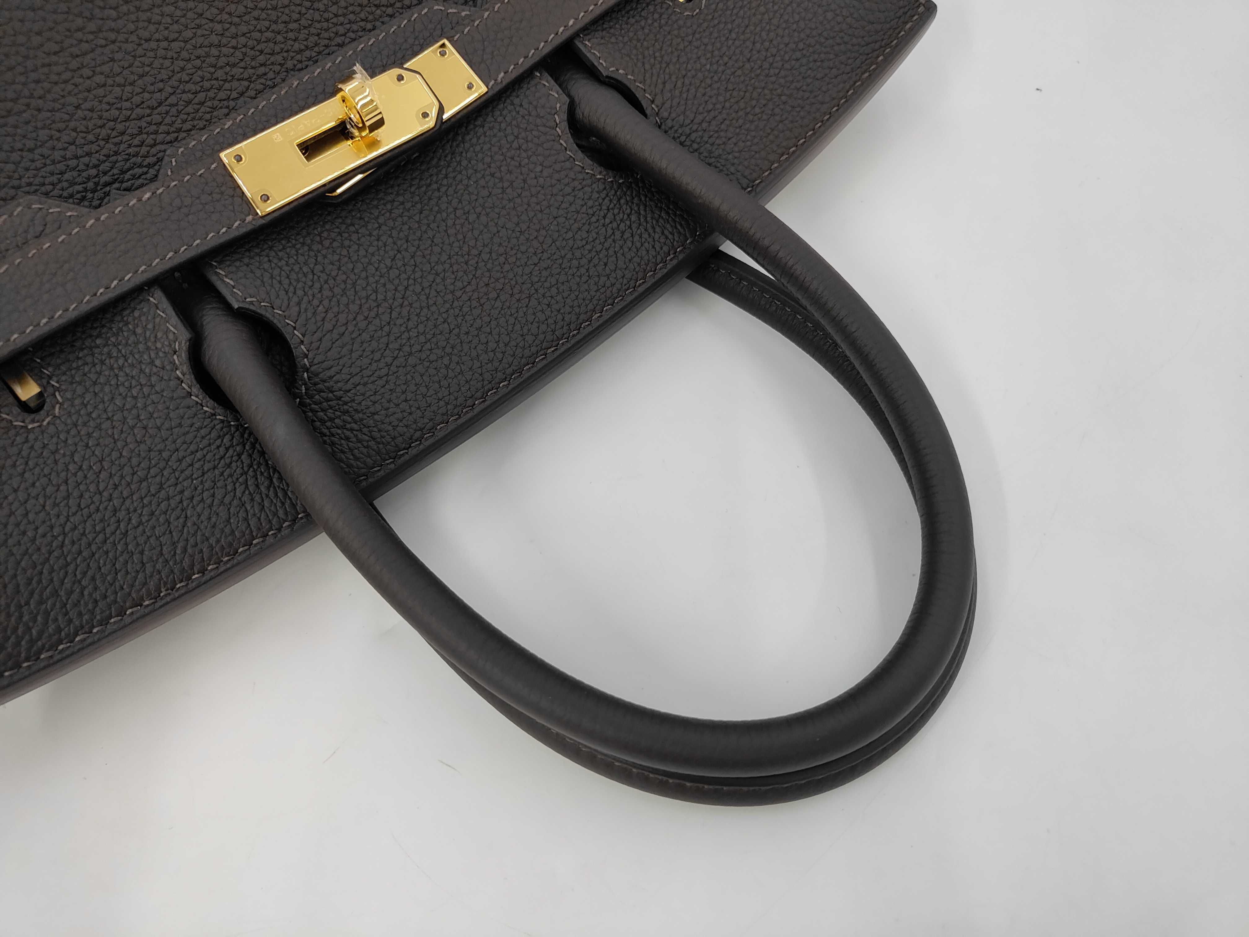 Birkin 30 Handbag, Dego Leather, Beblanc, G Stamp — view 5