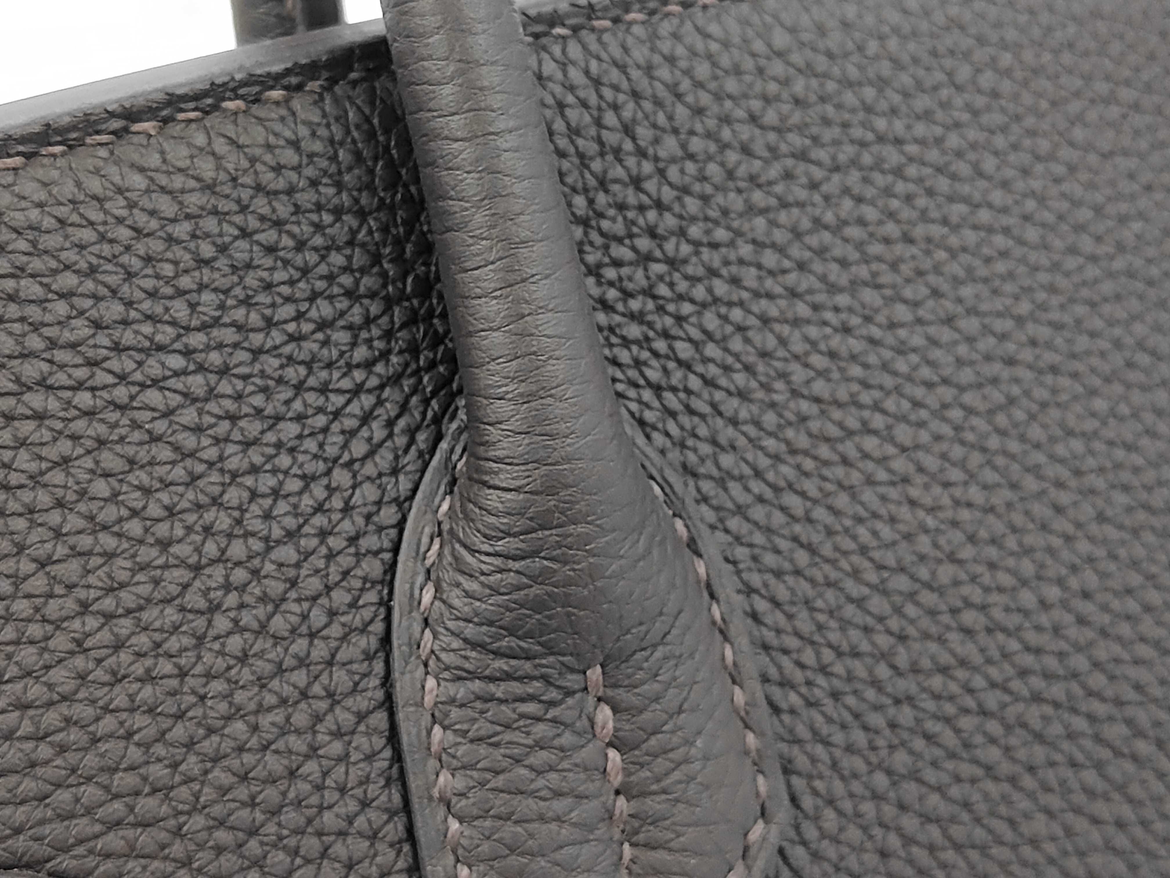 Birkin 30 Handbag, Dego Leather, Beblanc, G Stamp — view 7