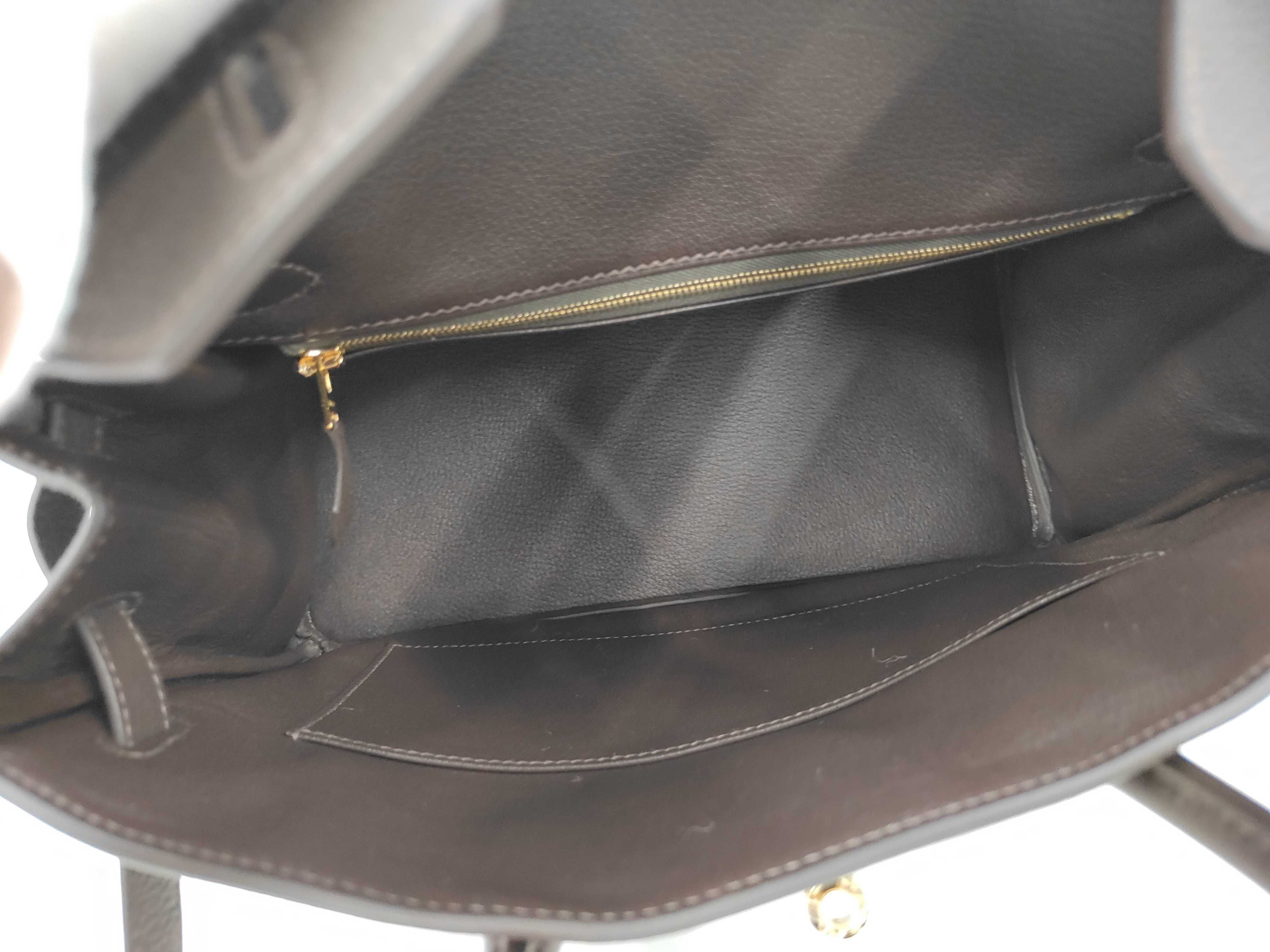 Birkin 30 Handbag, Dego Leather, Beblanc, G Stamp — view 9