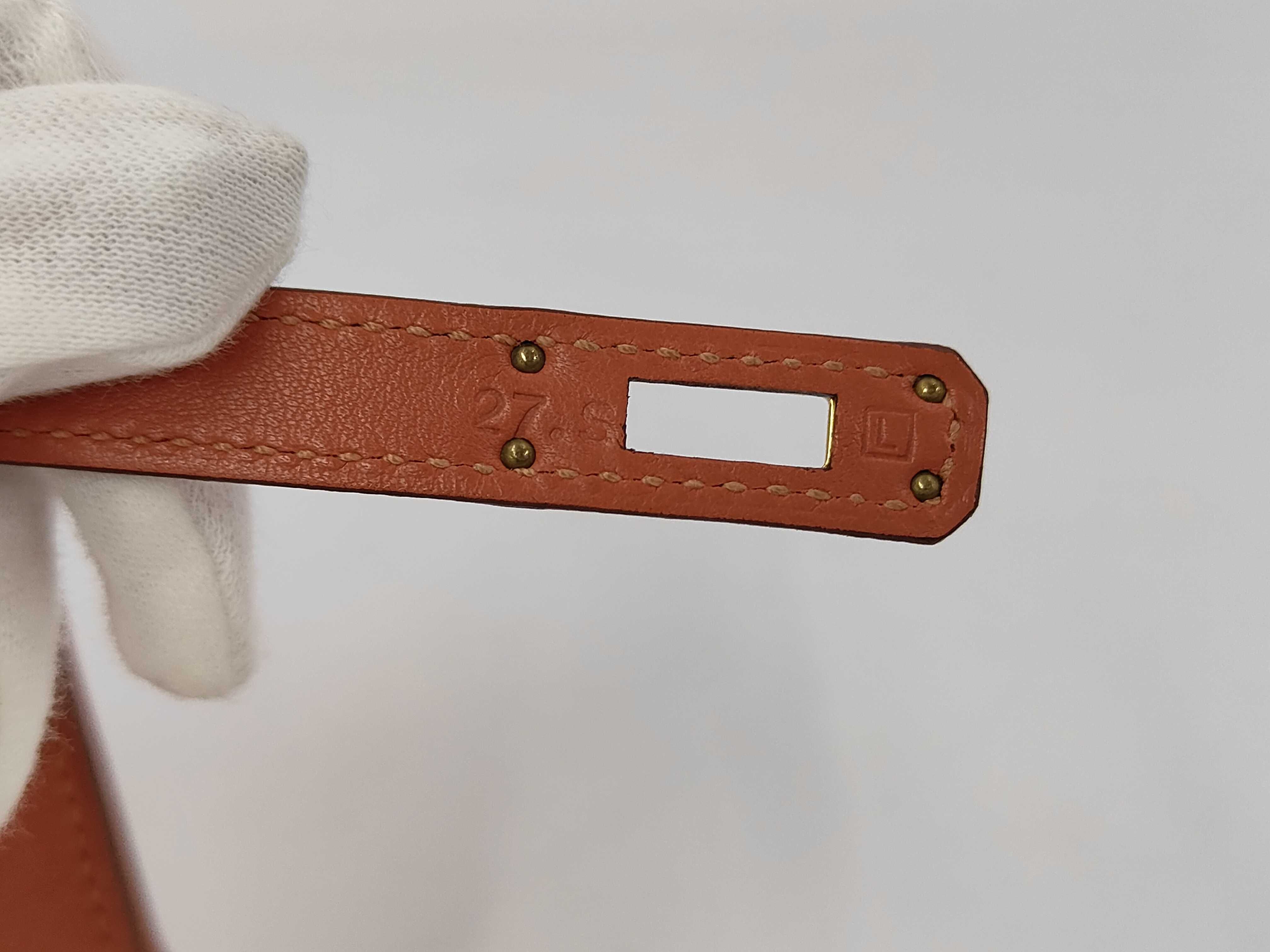 Kelly Pochette, gold hardware, L stamp, handbag — view 11