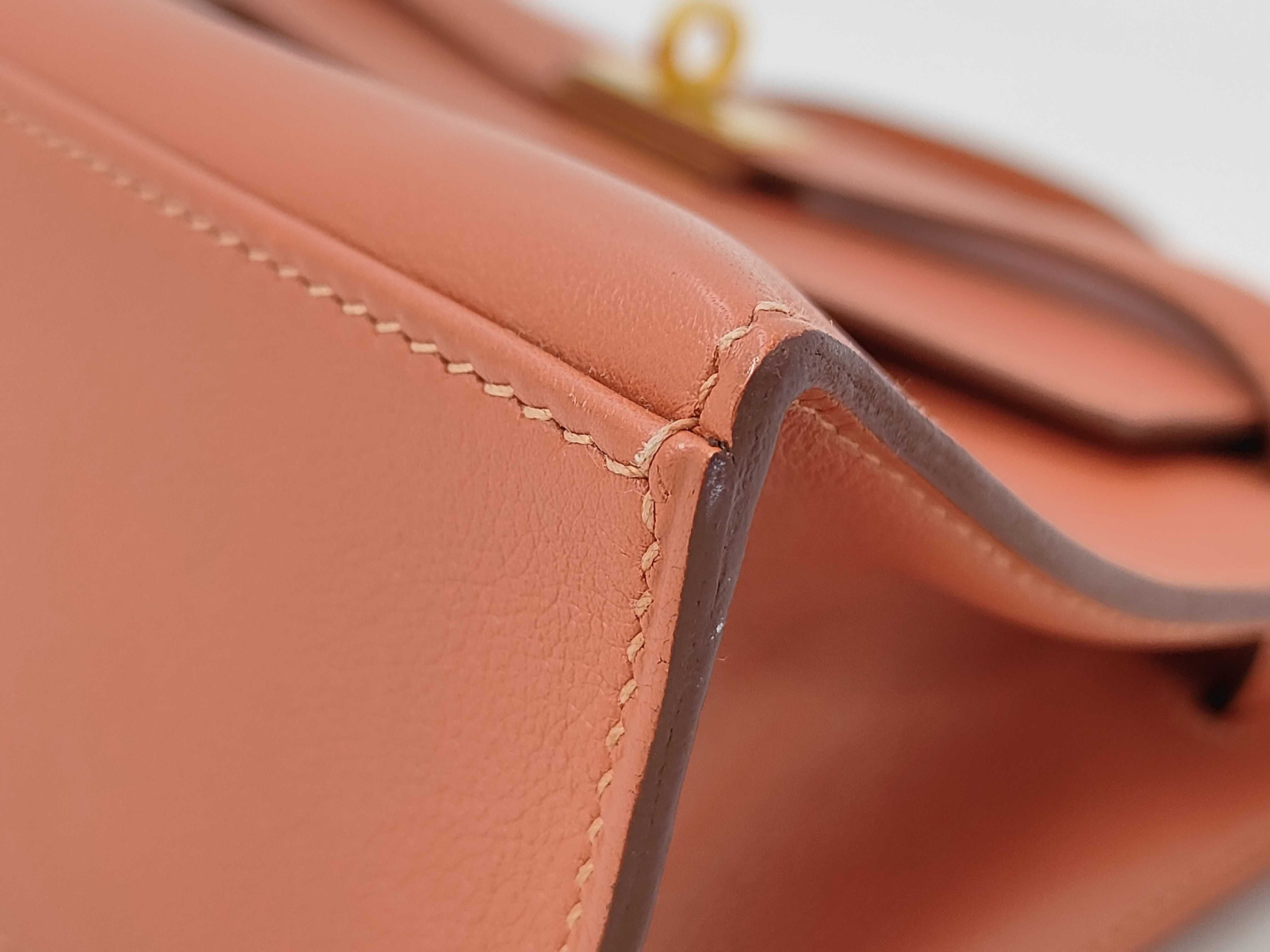 Kelly Pochette, gold hardware, L stamp, handbag — view 7