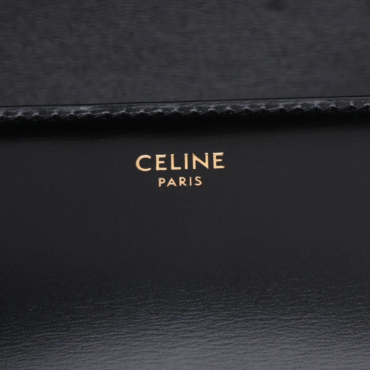 Triomphe Classic Leather Shoulder Bag, Black — view 11