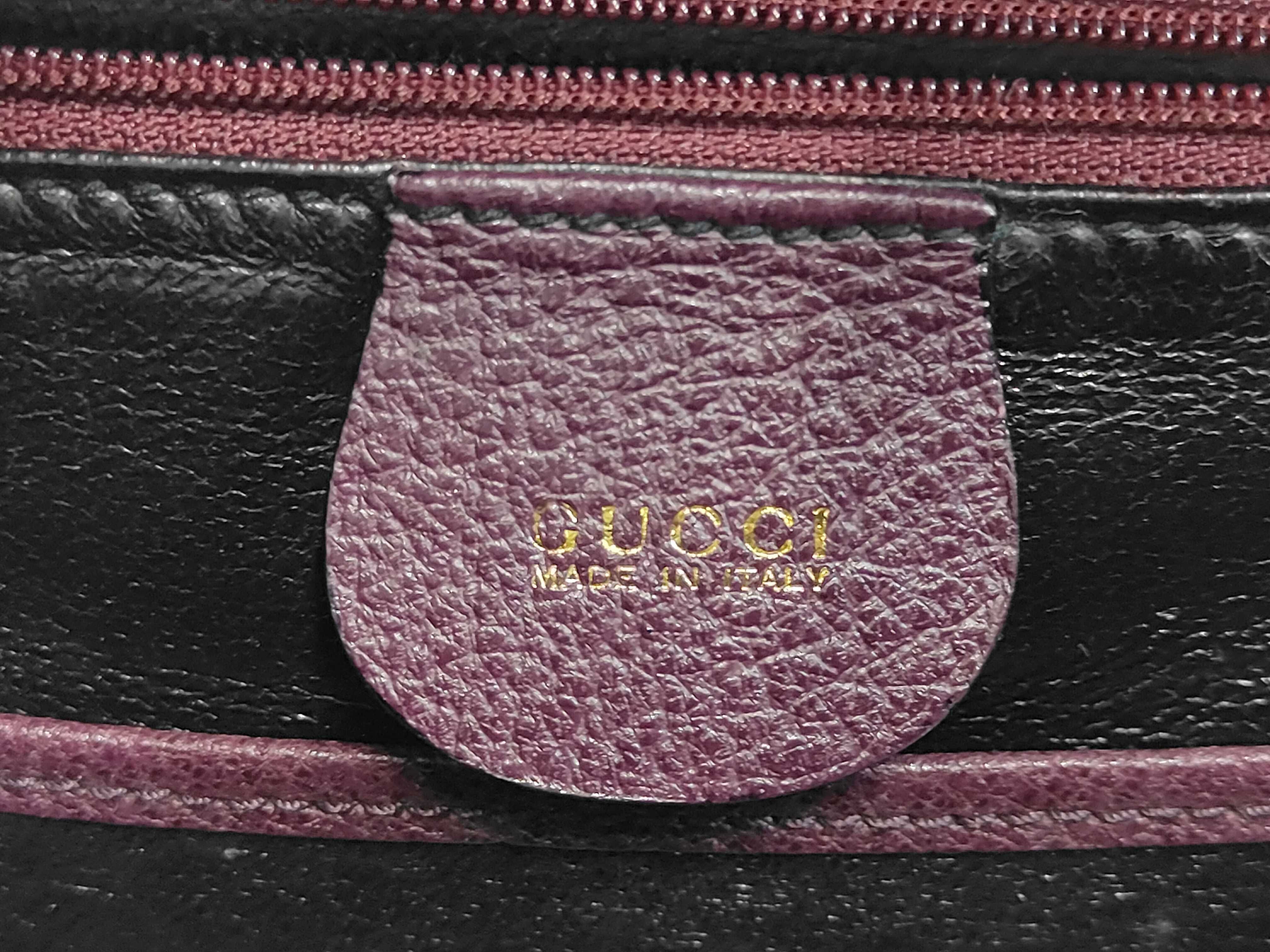 2-Way Handbag, Bamboo, Turnlock, Purple, Women's, 000 1014 0188, Vintage Handbag — view 7