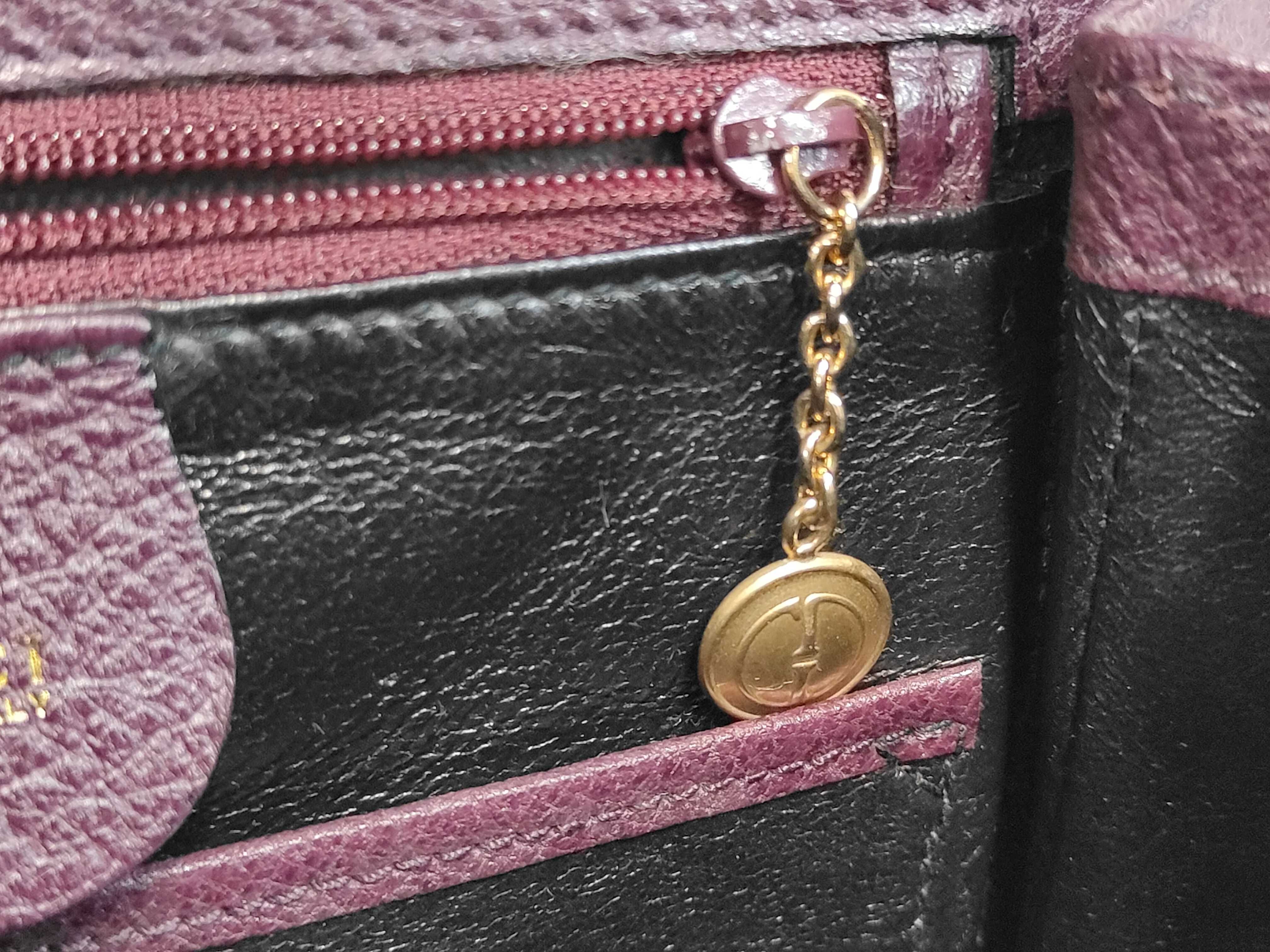 2-Way Handbag, Bamboo, Turnlock, Purple, Women's, 000 1014 0188, Vintage Handbag — view 9