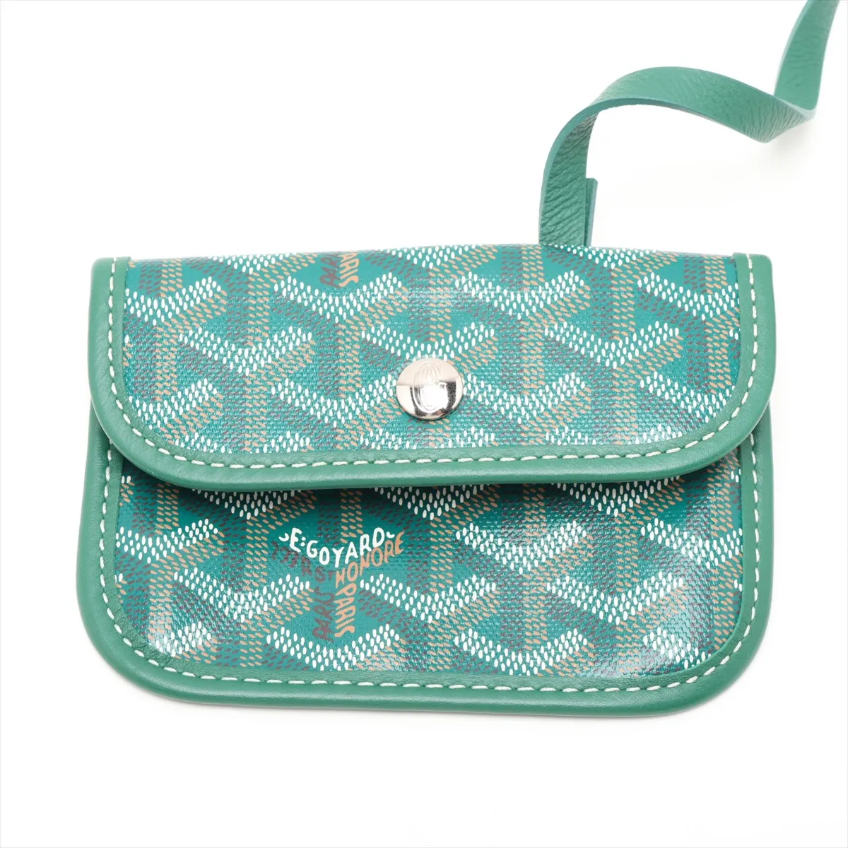 Ange Mini PVC x Leather Handbag, Green — view 11