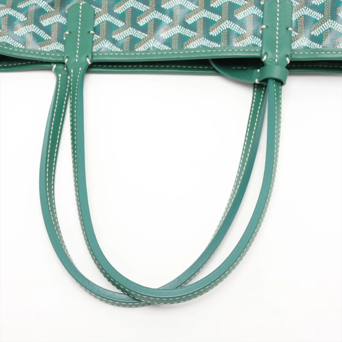 Ange Mini PVC x Leather Handbag, Green — view 5