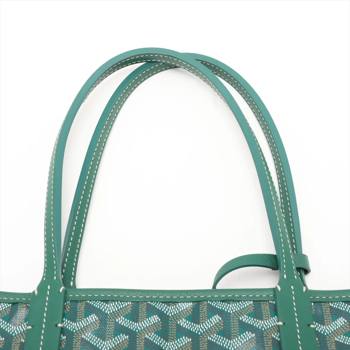 Ange Mini PVC x Leather Handbag, Green — view 6
