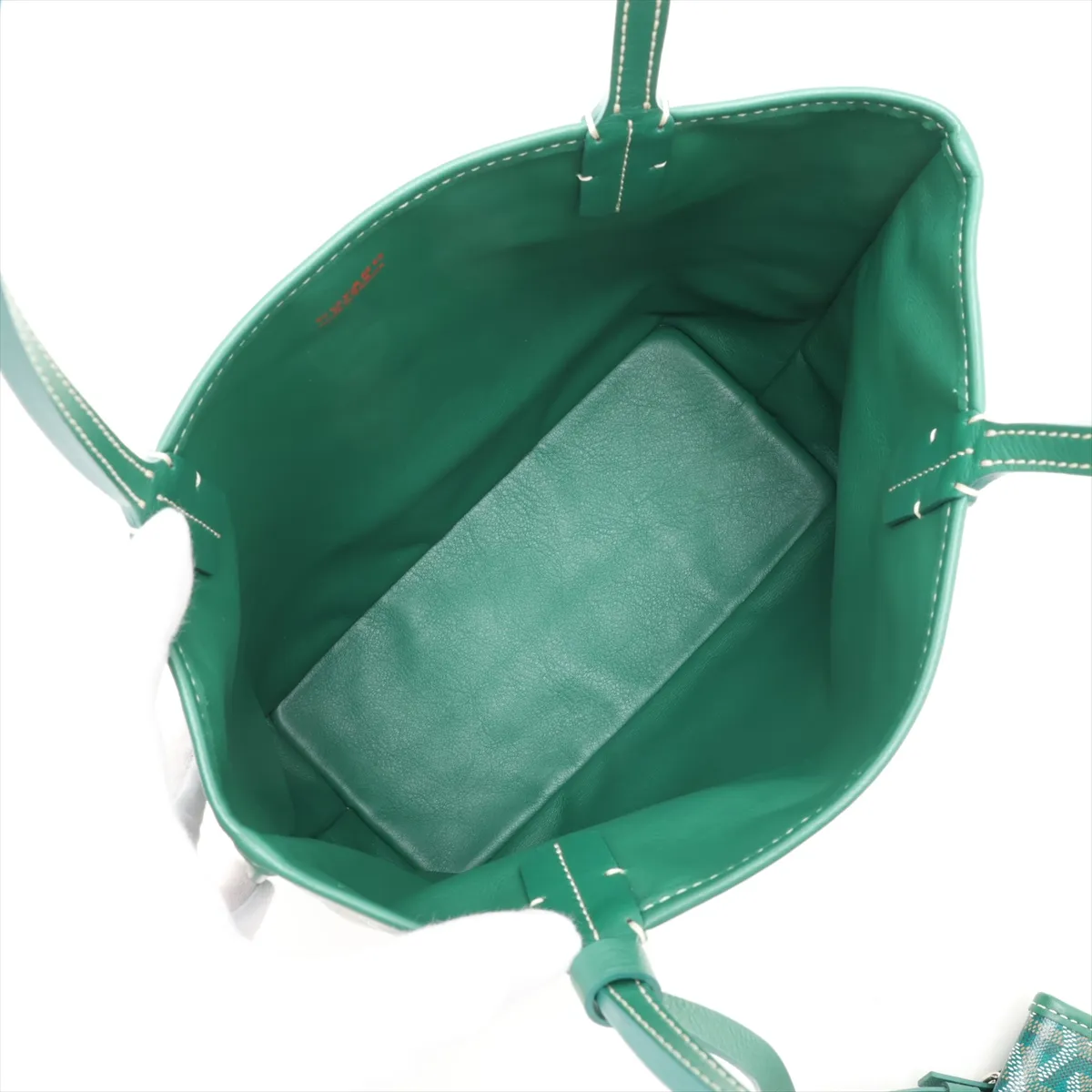 Ange Mini PVC x Leather Handbag, Green — view 7