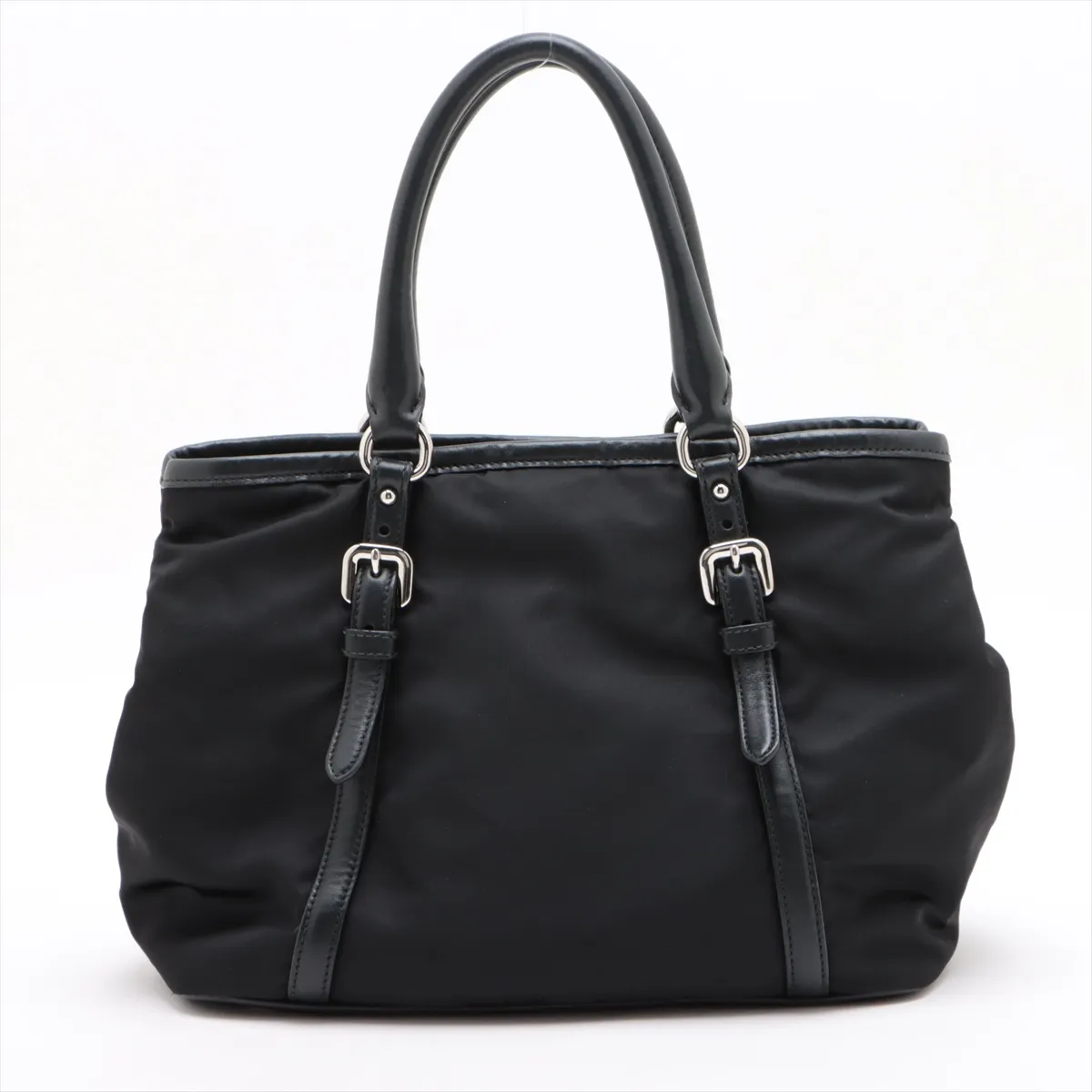Tessuto Nylon x Leather 2WAY Handbag Black — view 2