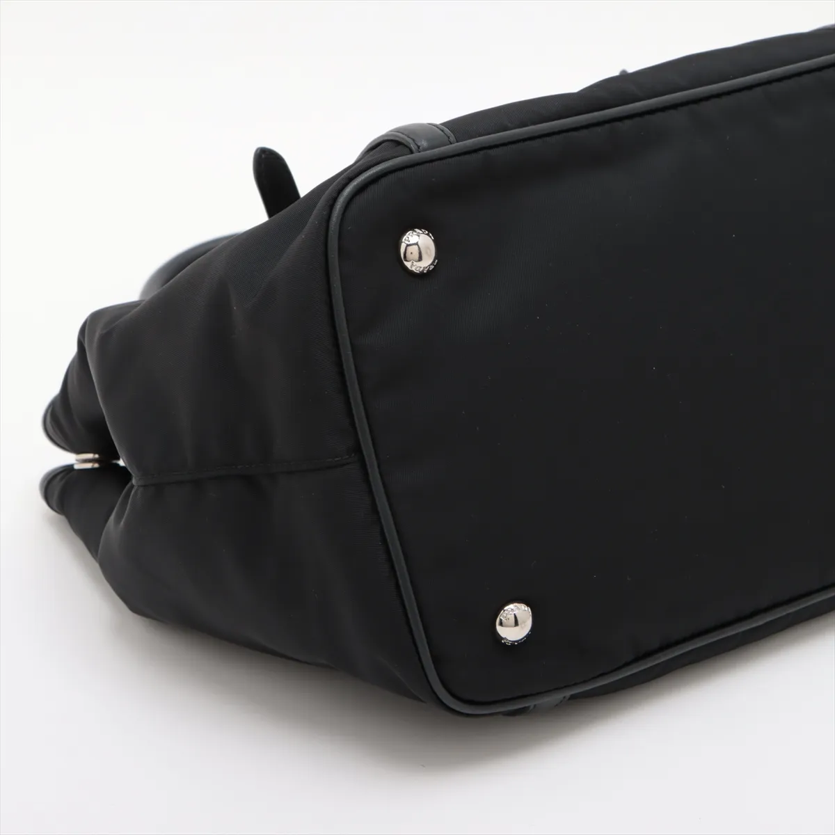Tessuto Nylon x Leather 2WAY Handbag Black — view 4