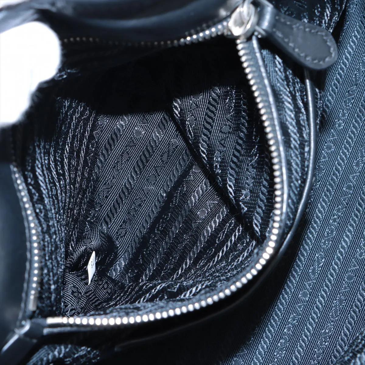 Tessuto Nylon x Leather 2WAY Handbag Black — view 9