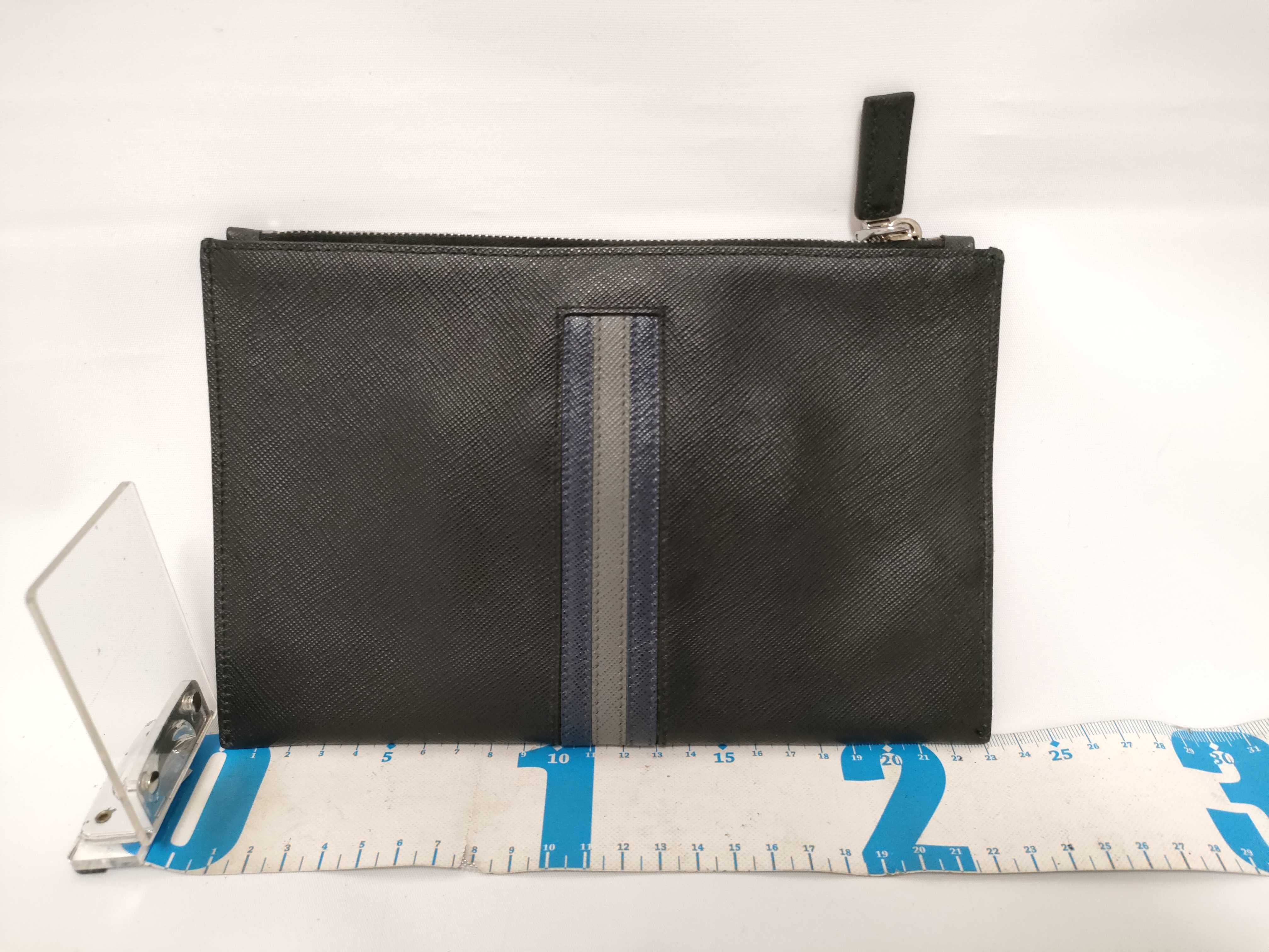 Mini Clutch Bag Pouch Saffiano Black Pouch — view 2