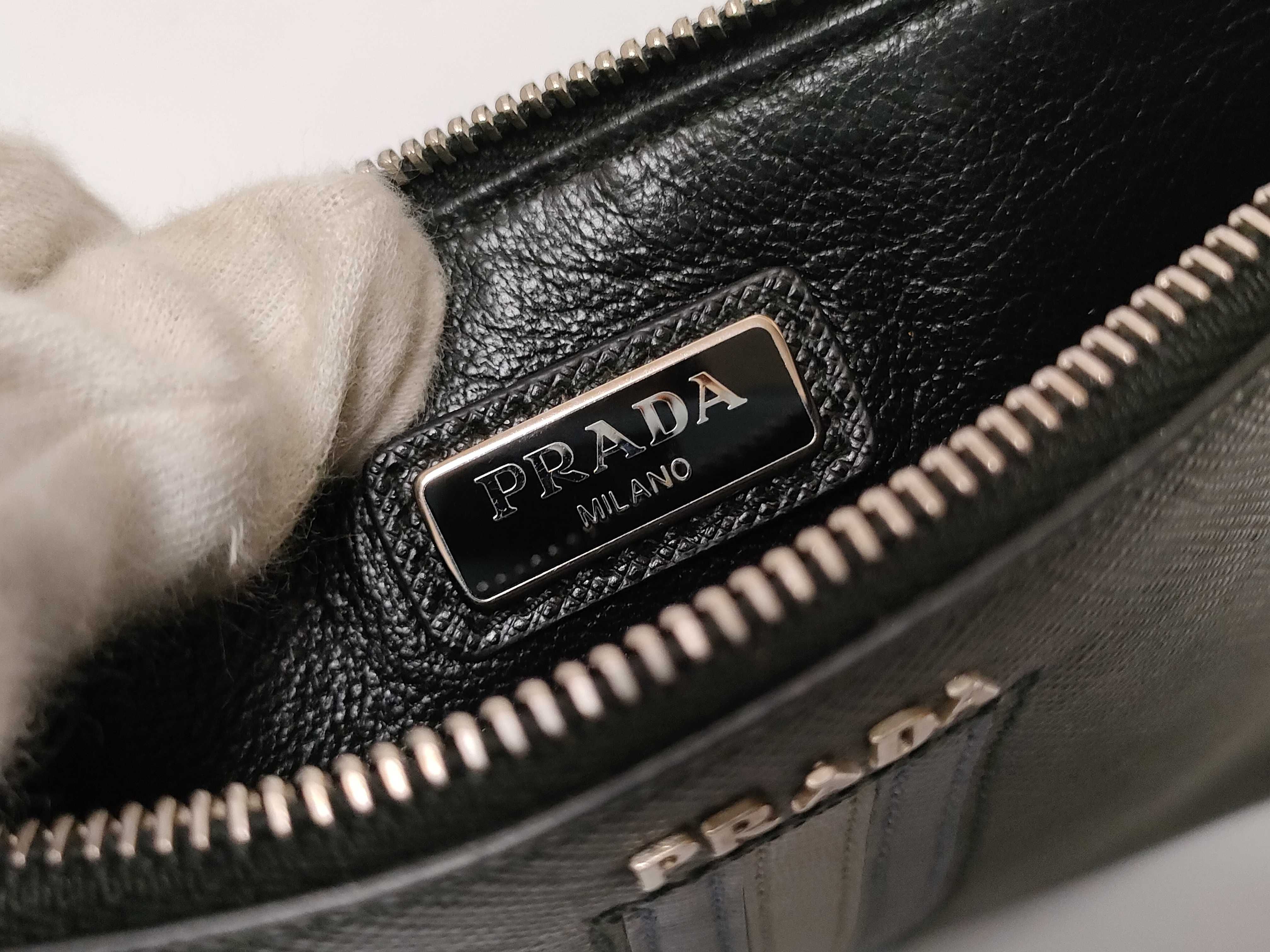 Mini Clutch Bag Pouch Saffiano Black Pouch — view 7