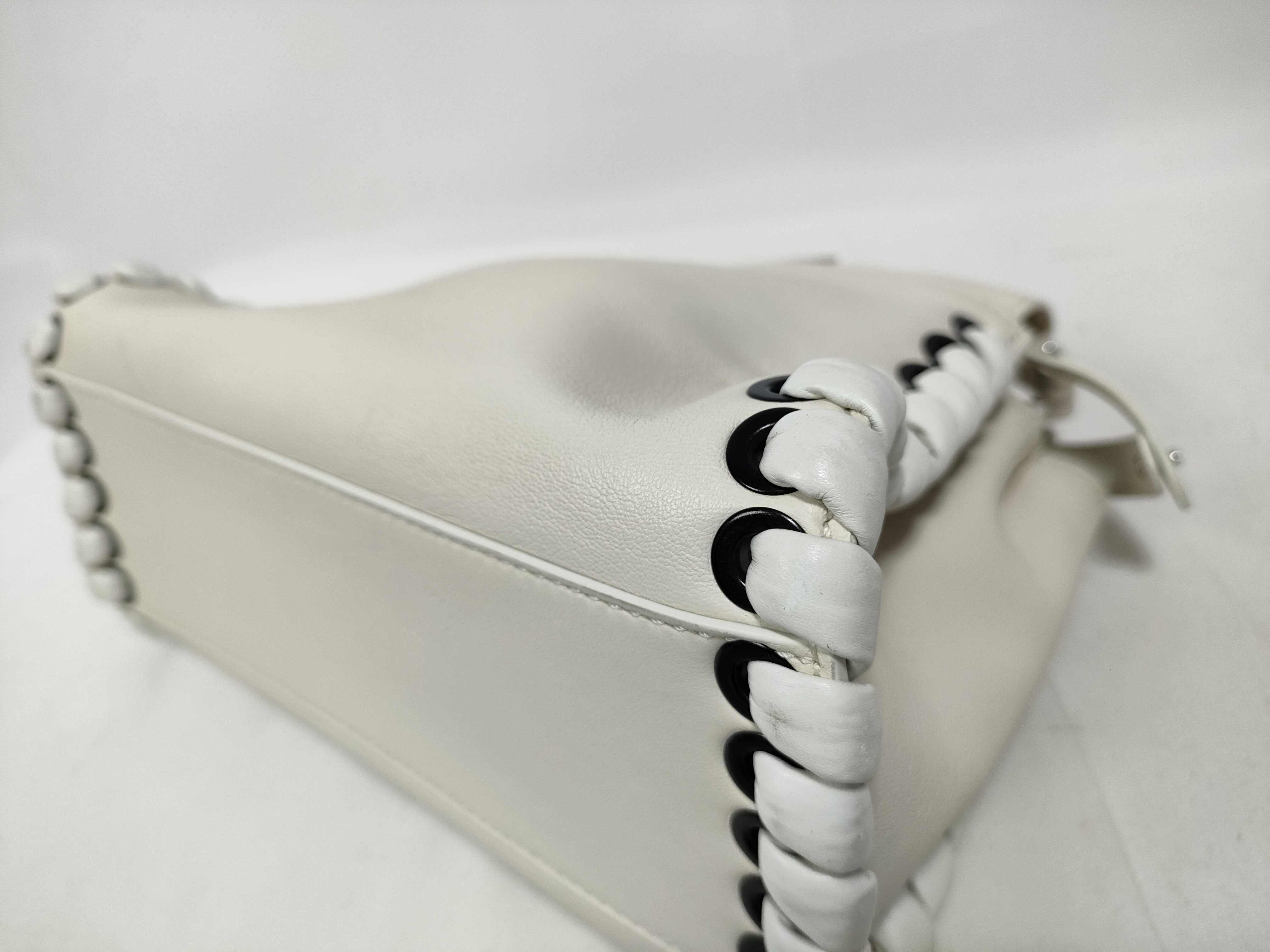 Peekaboo Mini 2-Way Shoulder Bag, White with Silver Hardware, Leather, 8BN244 (Handbag) — view 5