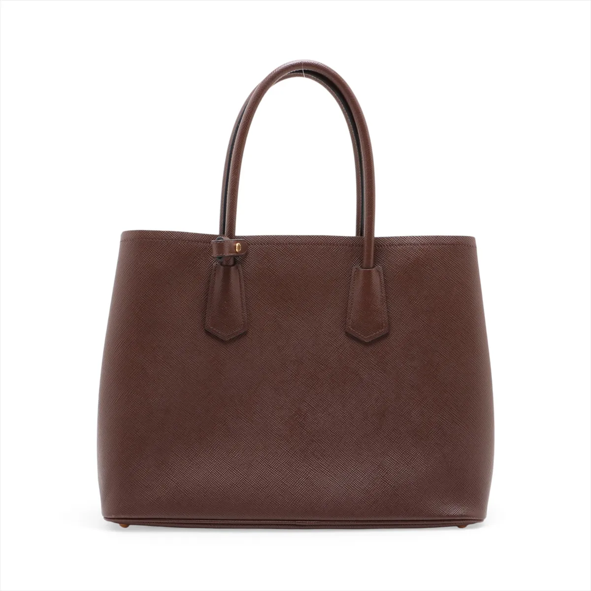 Saffiano Cuir Leather 2-Way Tote Bag, Brown B2756T — view 2